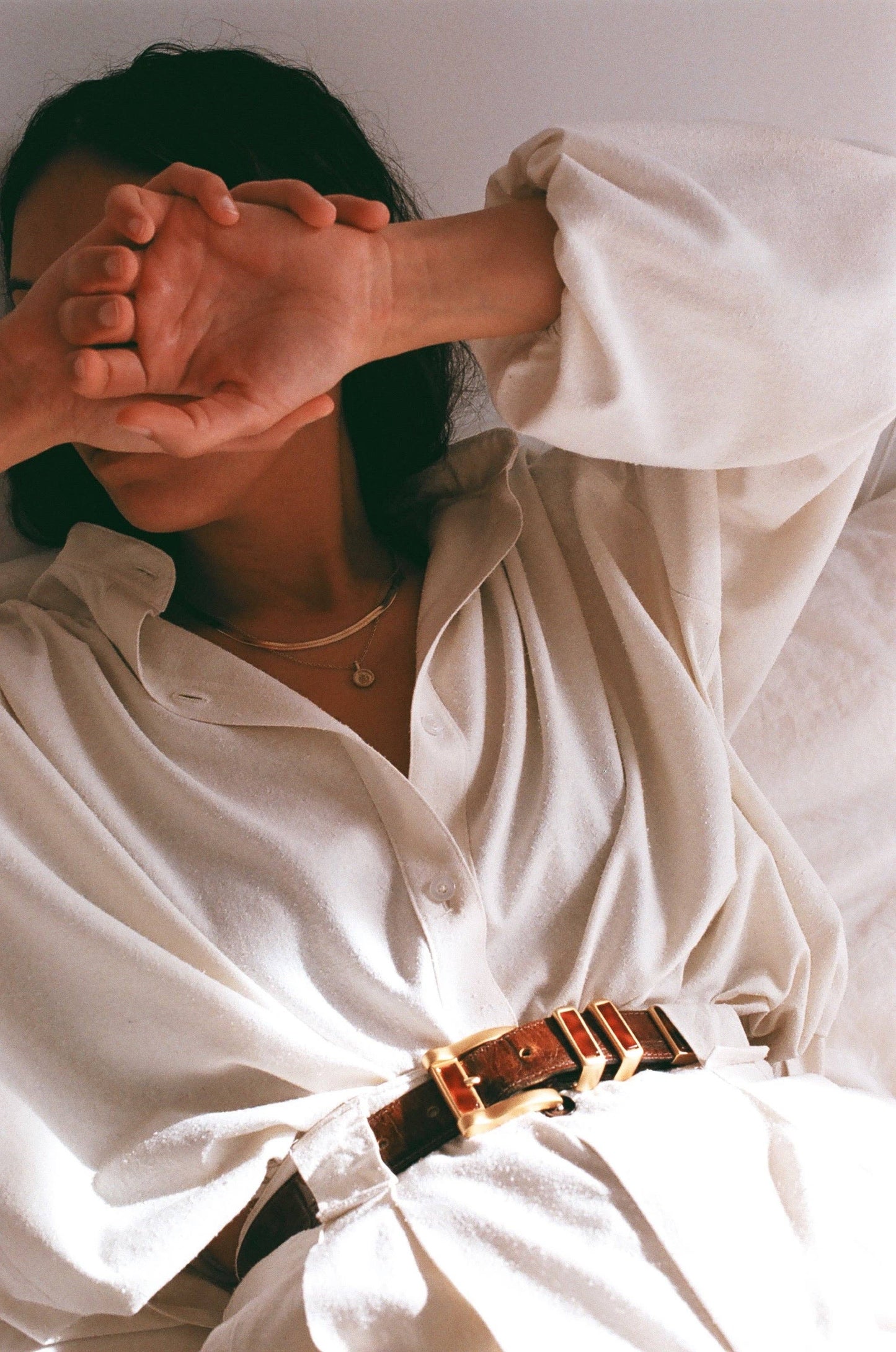 Na Nin - Gloria Raw Silk Top in Cream