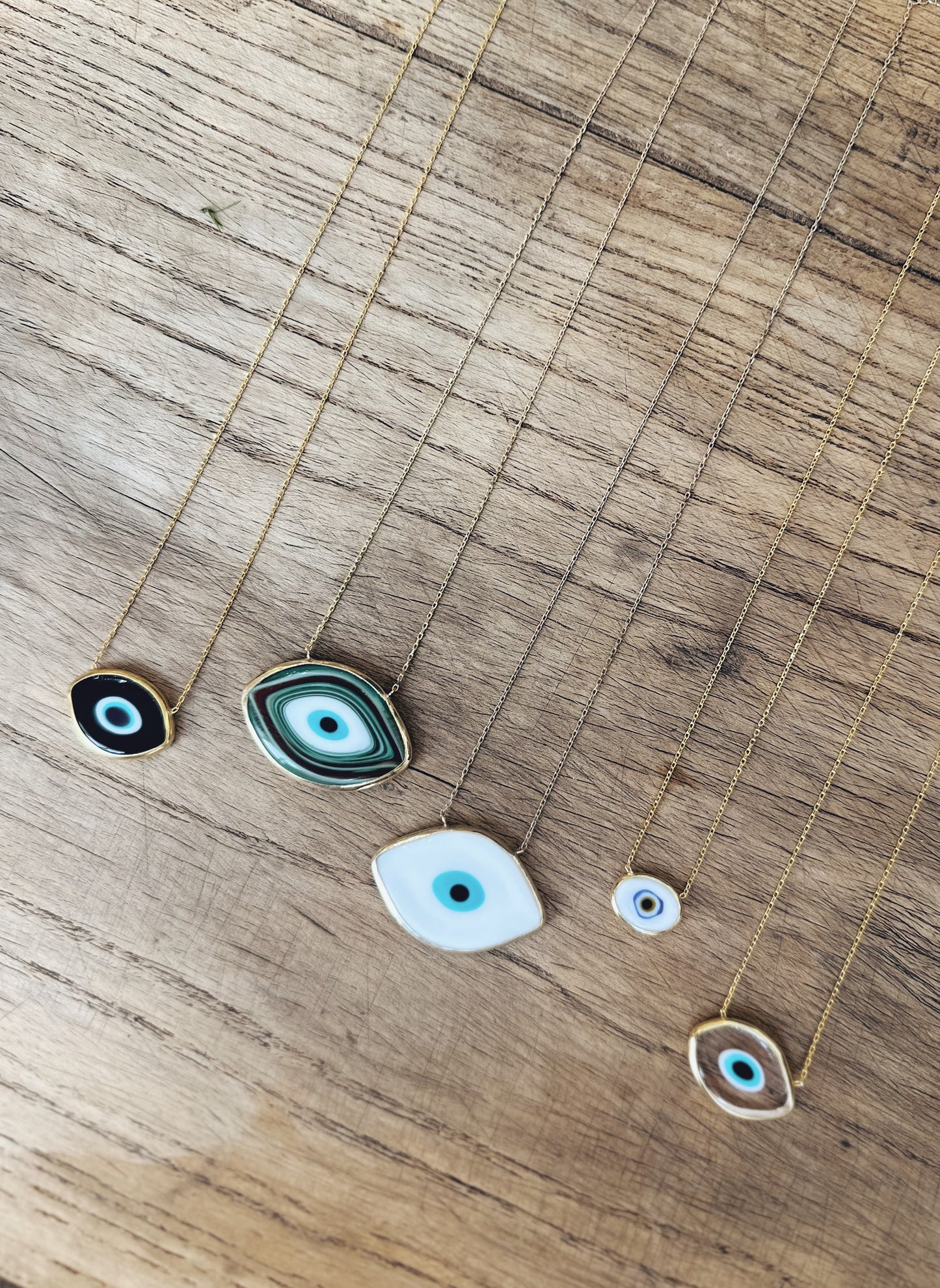 Greek mati eye pendant necklace