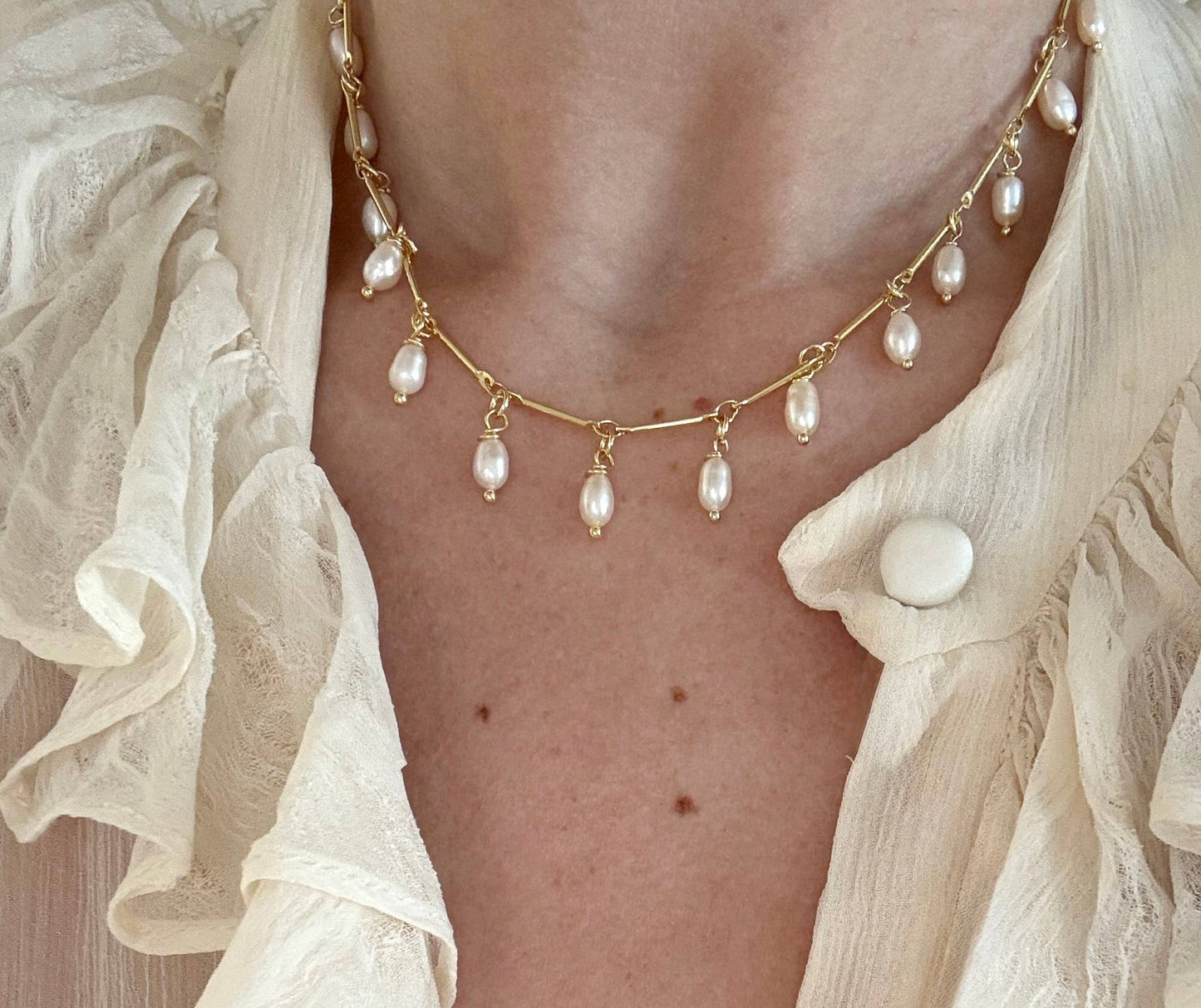 Tramps+Thieves - Perlitas Drop Necklace