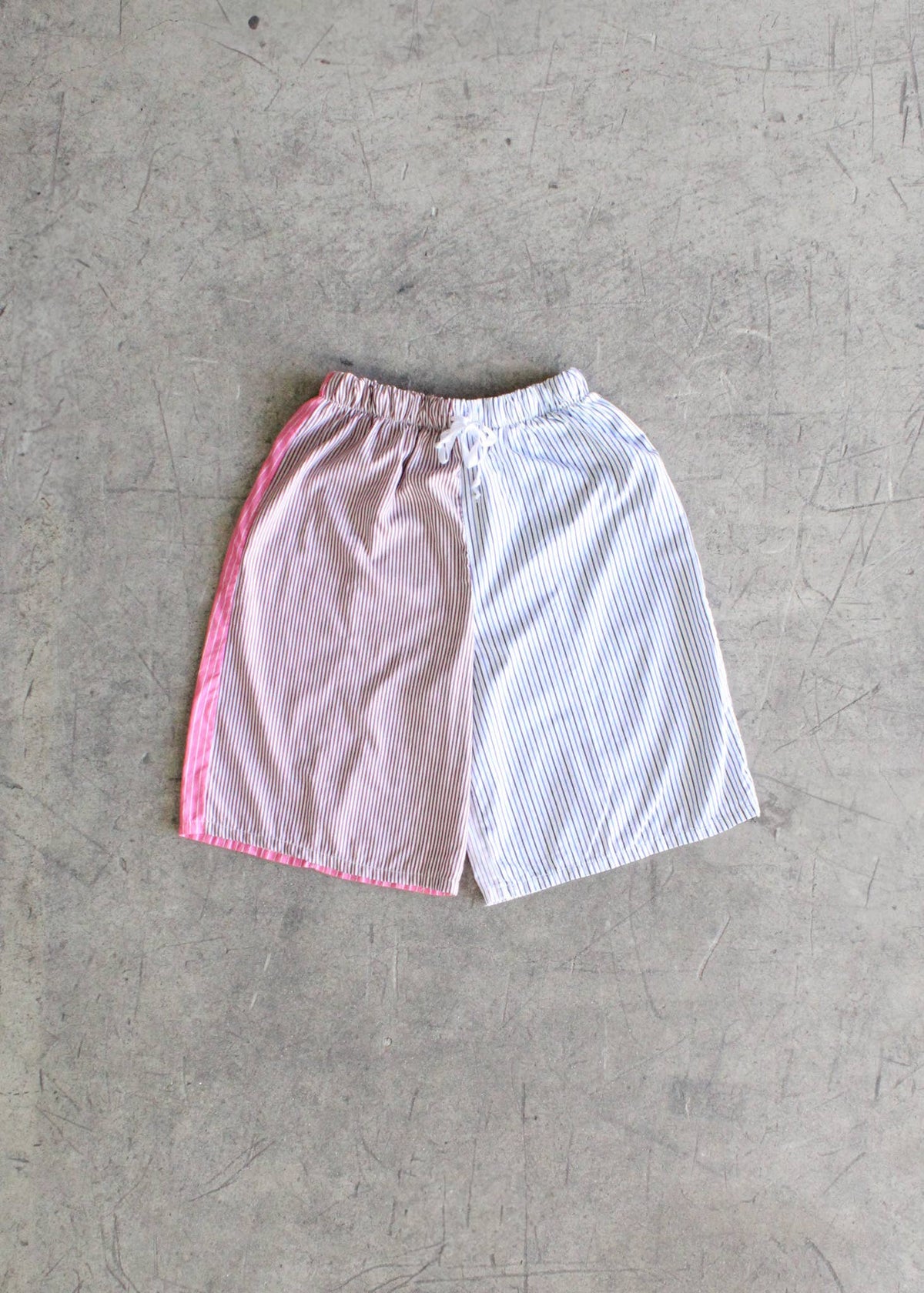 Pieced Striped Wide Leg Jort