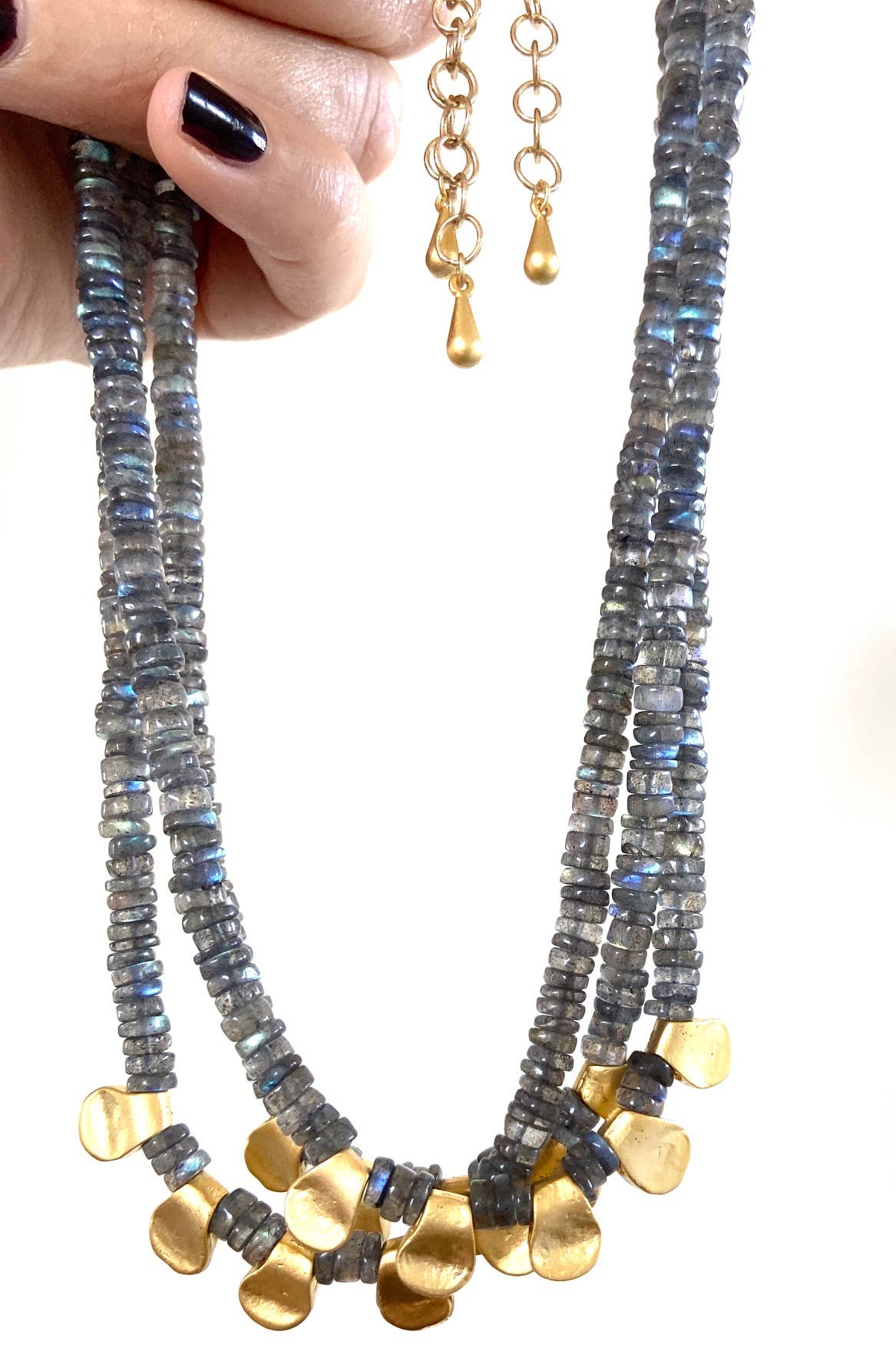 Heather Kahn - Penta Collar Necklace : Labradorite