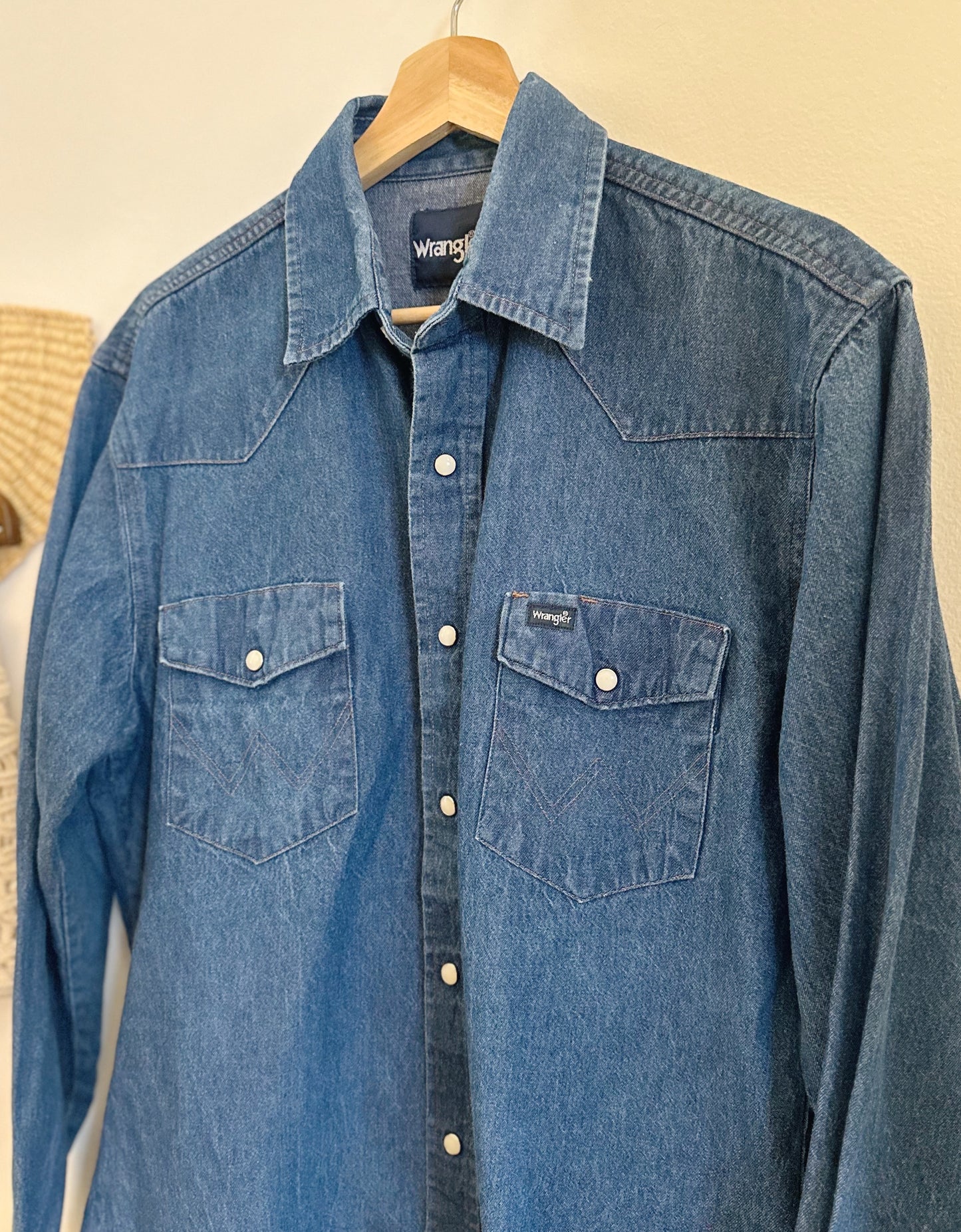 Vintage Wrangler denim button up shirt jacket