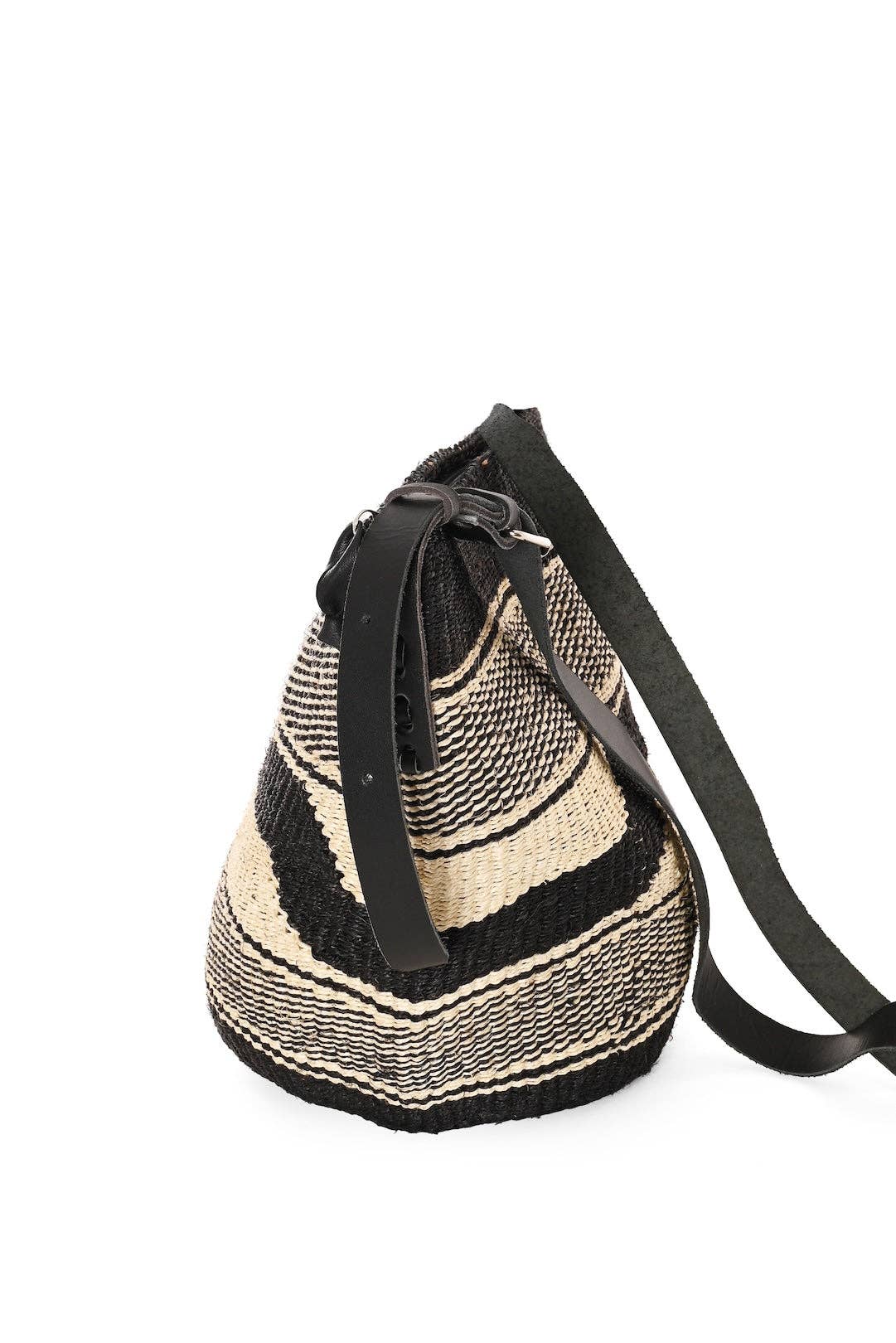 African Modern - Moonlit Mara Patterned Sisal Purse
