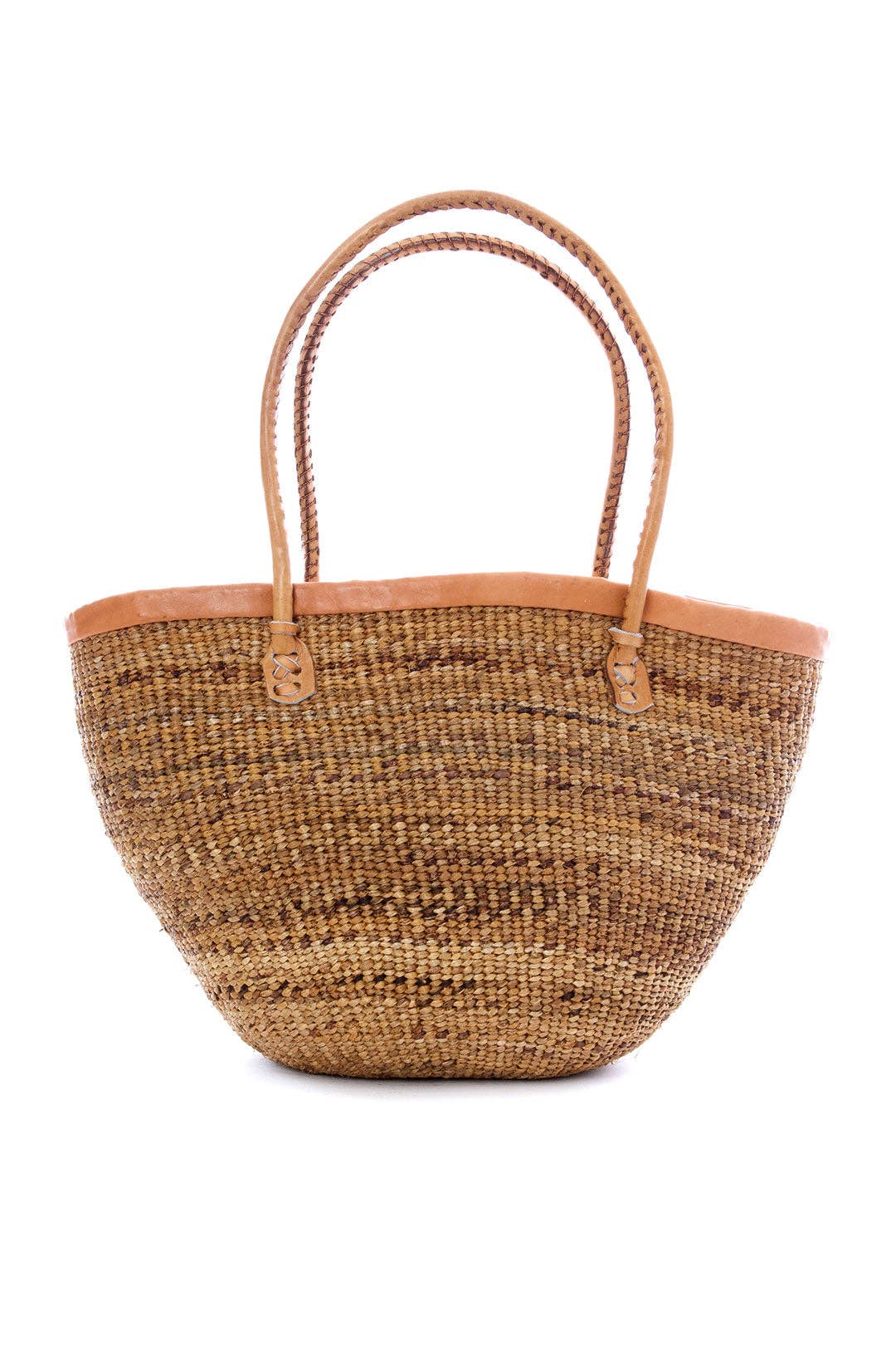 Swahili | AFRICAN MODERN - Kenyan Banana Fiber and Leather Tote Bag