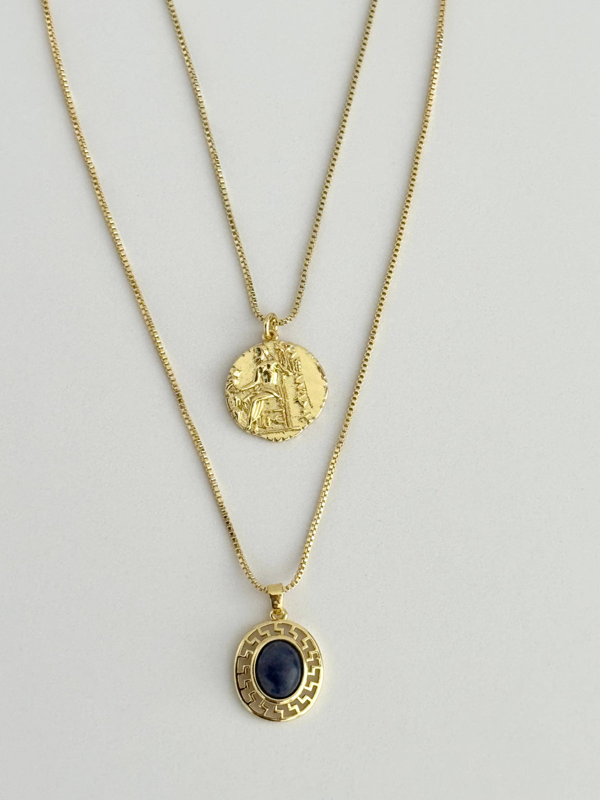 Greek Coin Medallion Necklace