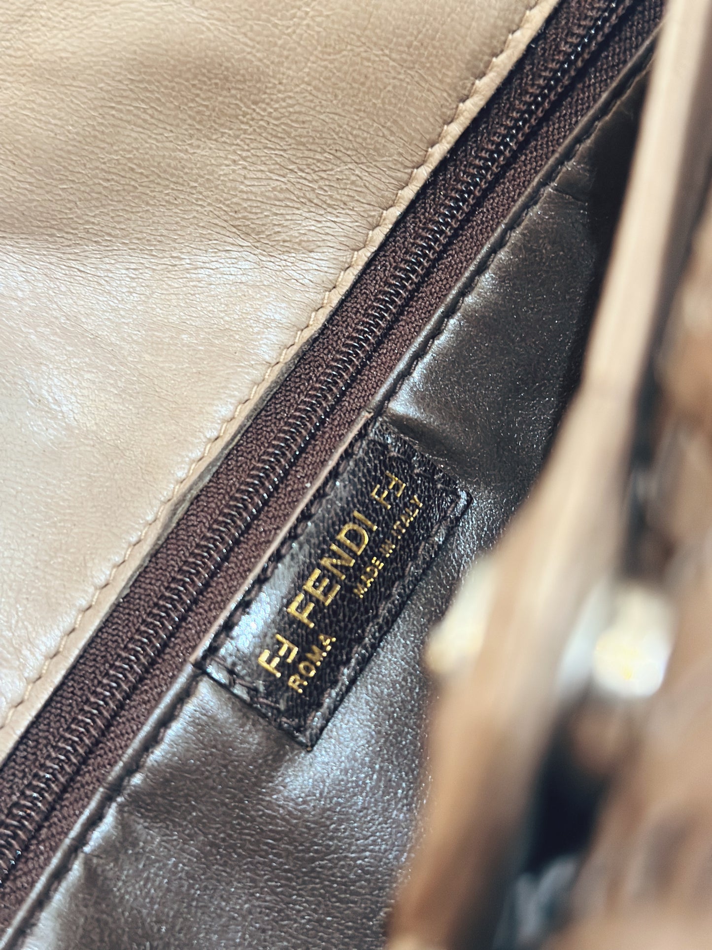 Vintage Woven Leather FENDI Bag