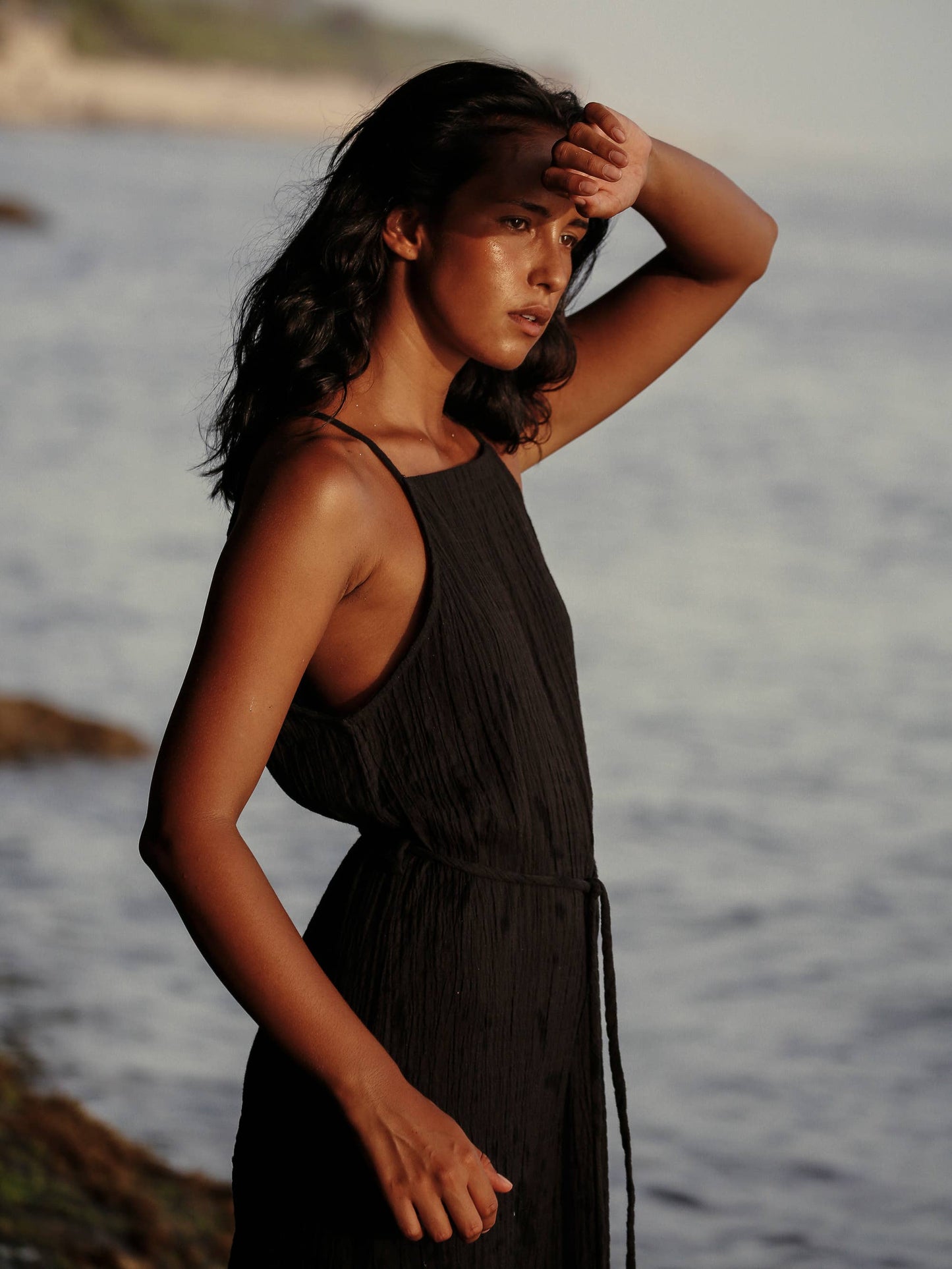 The Handloom - Siesta Dress - Black: Black / M/L
