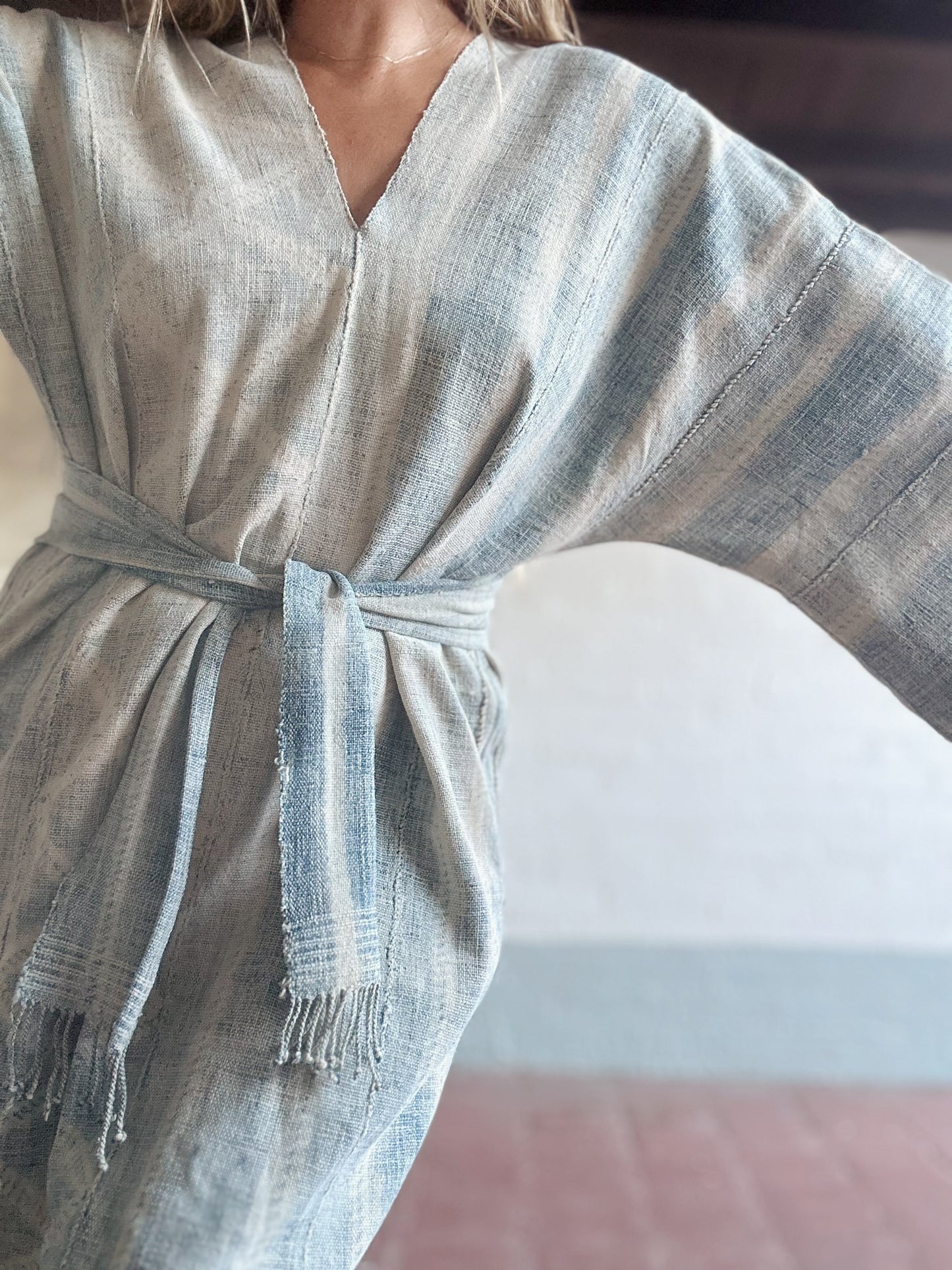 Handmade Mesa Dress in Vintage African Indigo by Summer Vega