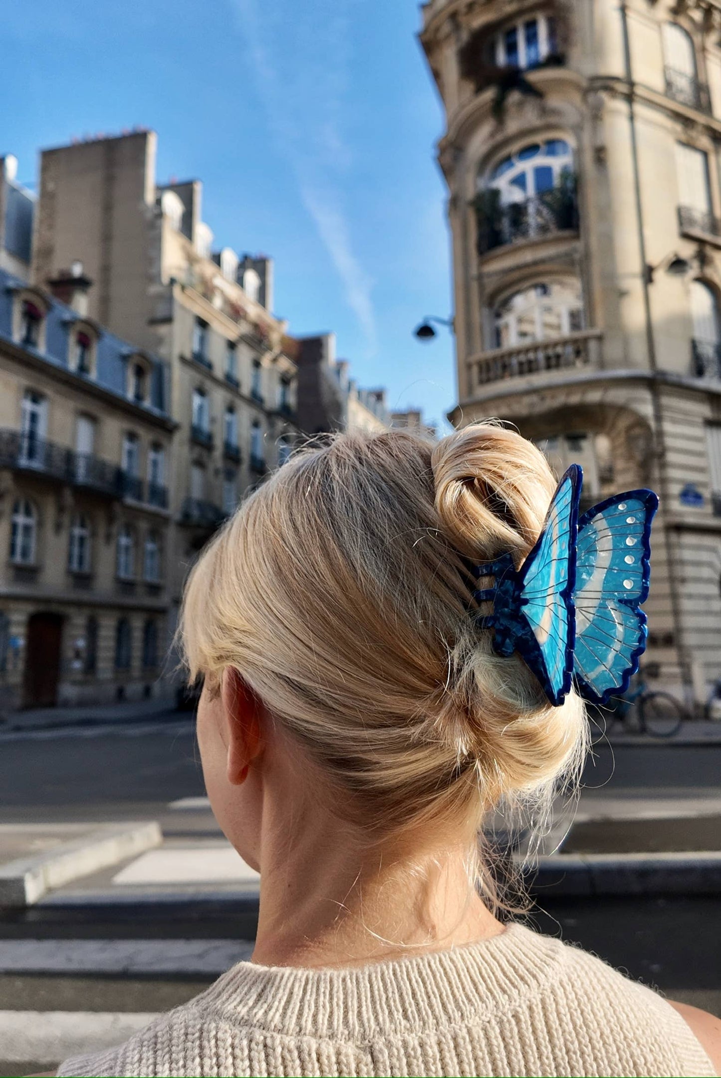 Solar Eclipse - Hand-painted Morpho Butterfly Claw Hair Clip | Eco-Friendly: Brown