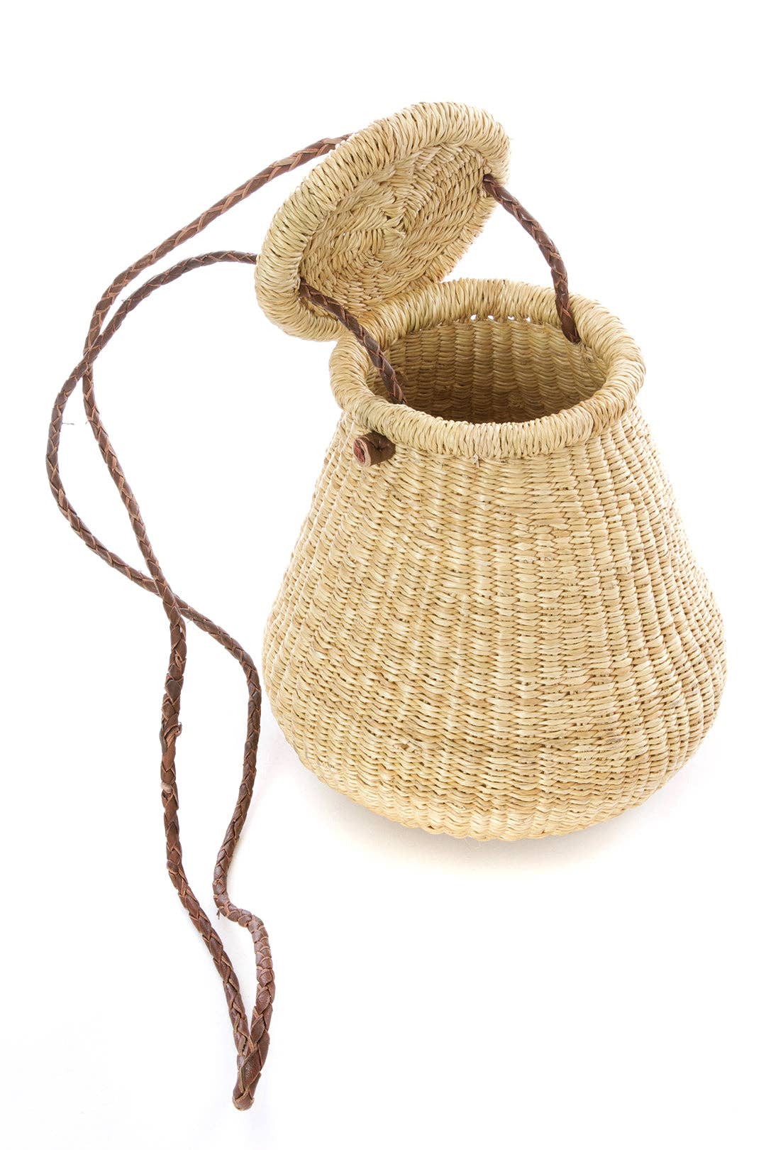 Swahili | AFRICAN MODERN - Ghanaian Rambling Rose Lidded Basket Purse