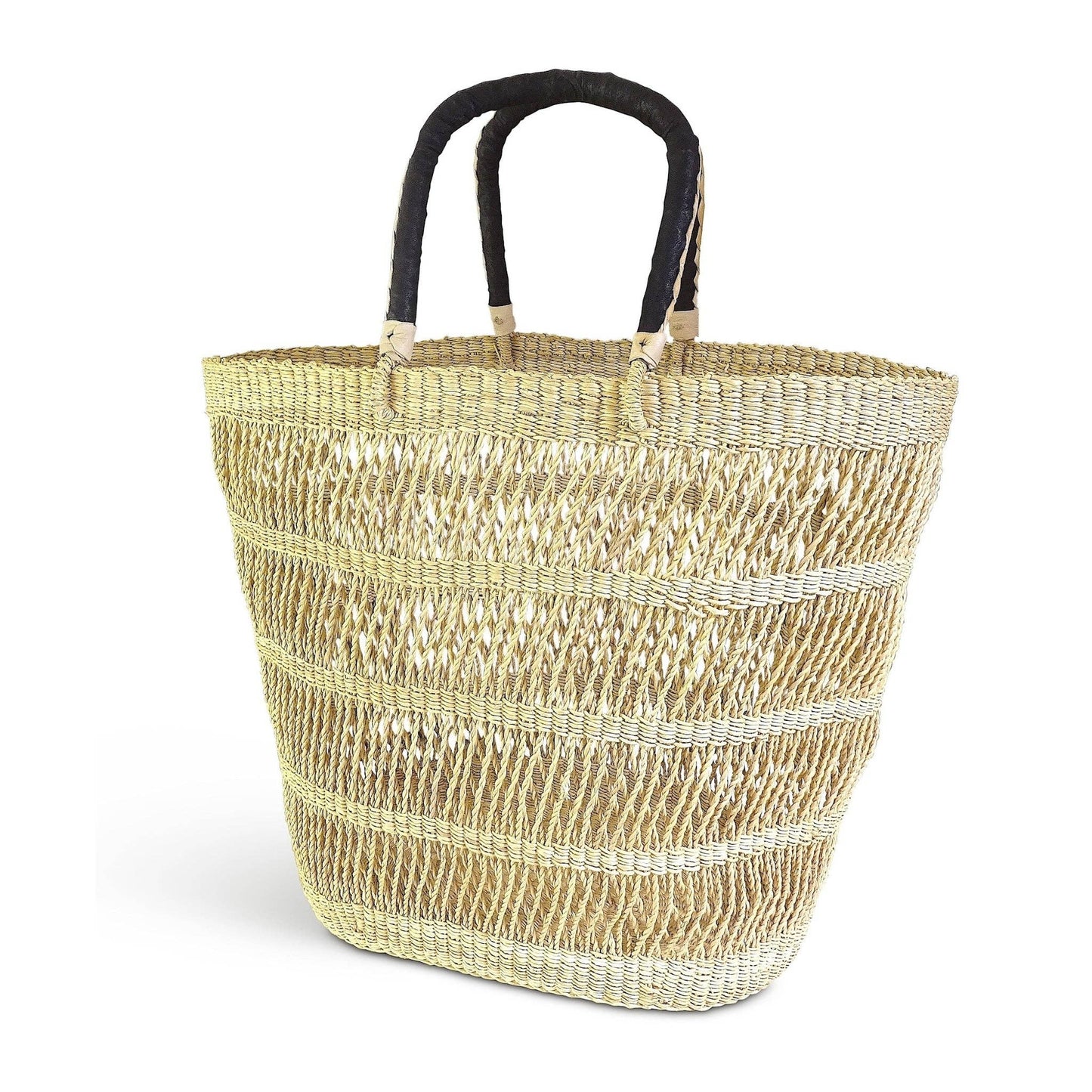 Ti-a Woven Goods - Open Weave Ghanaian Tote in Natural