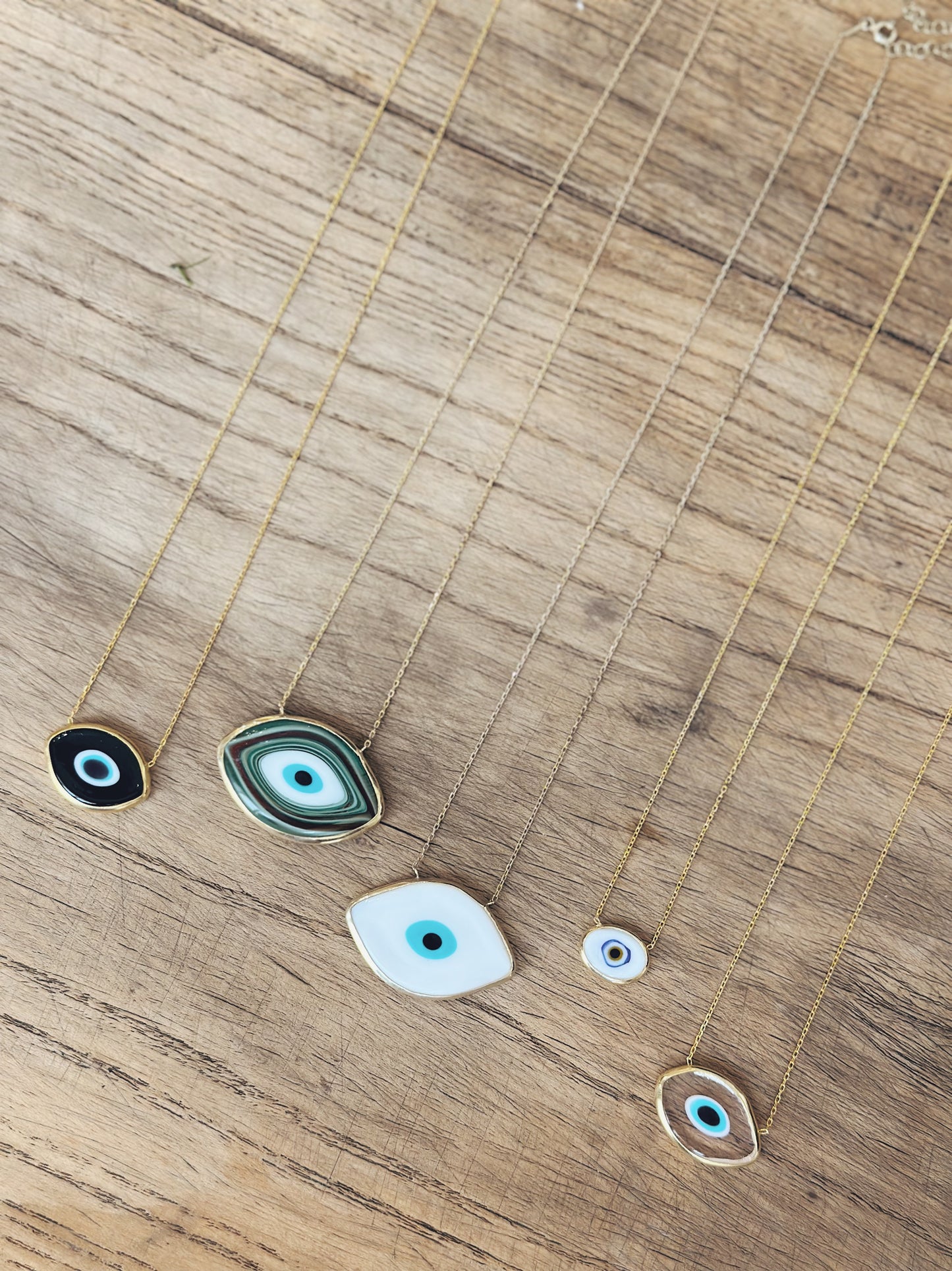 Greek mati eye pendant necklace
