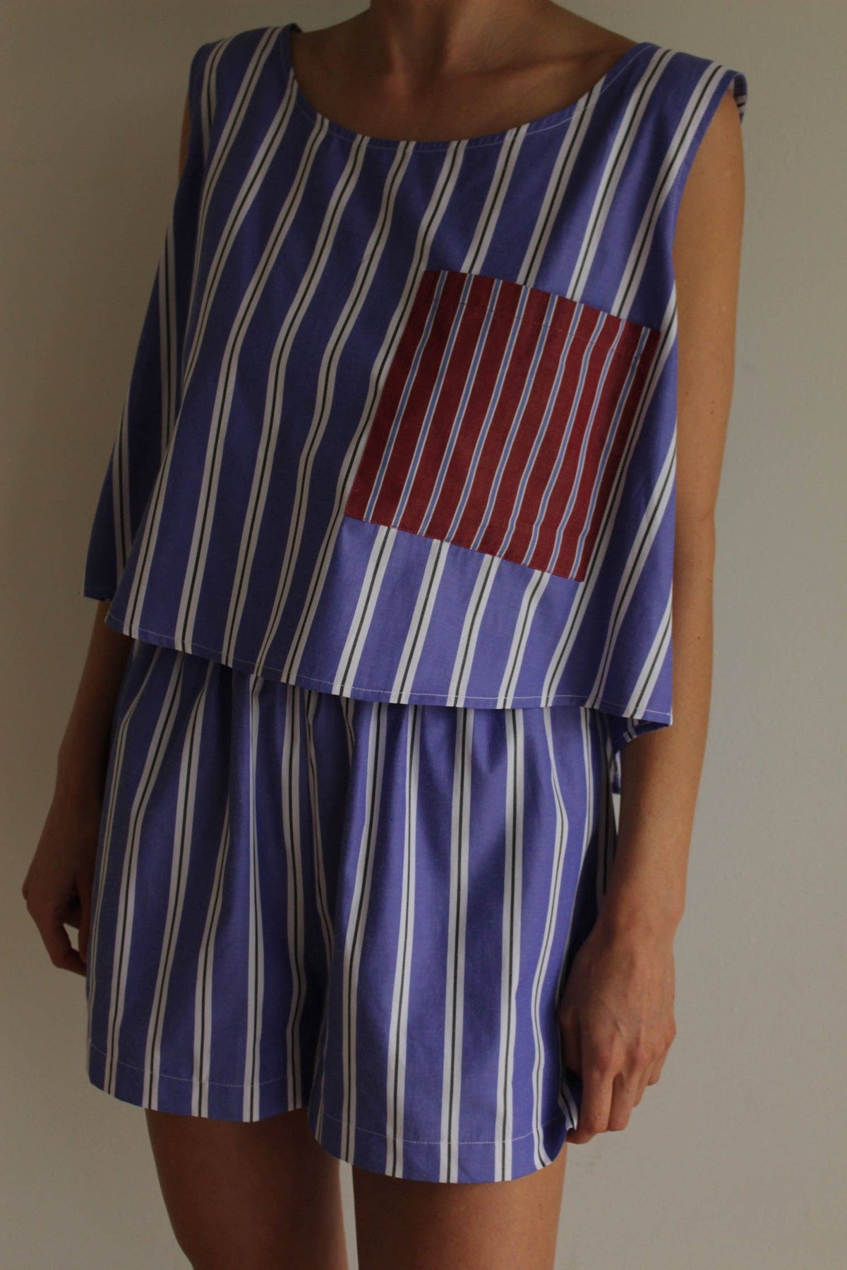 Na Nin - Marni Paper Cotton Patch Pocket Cropped Tank