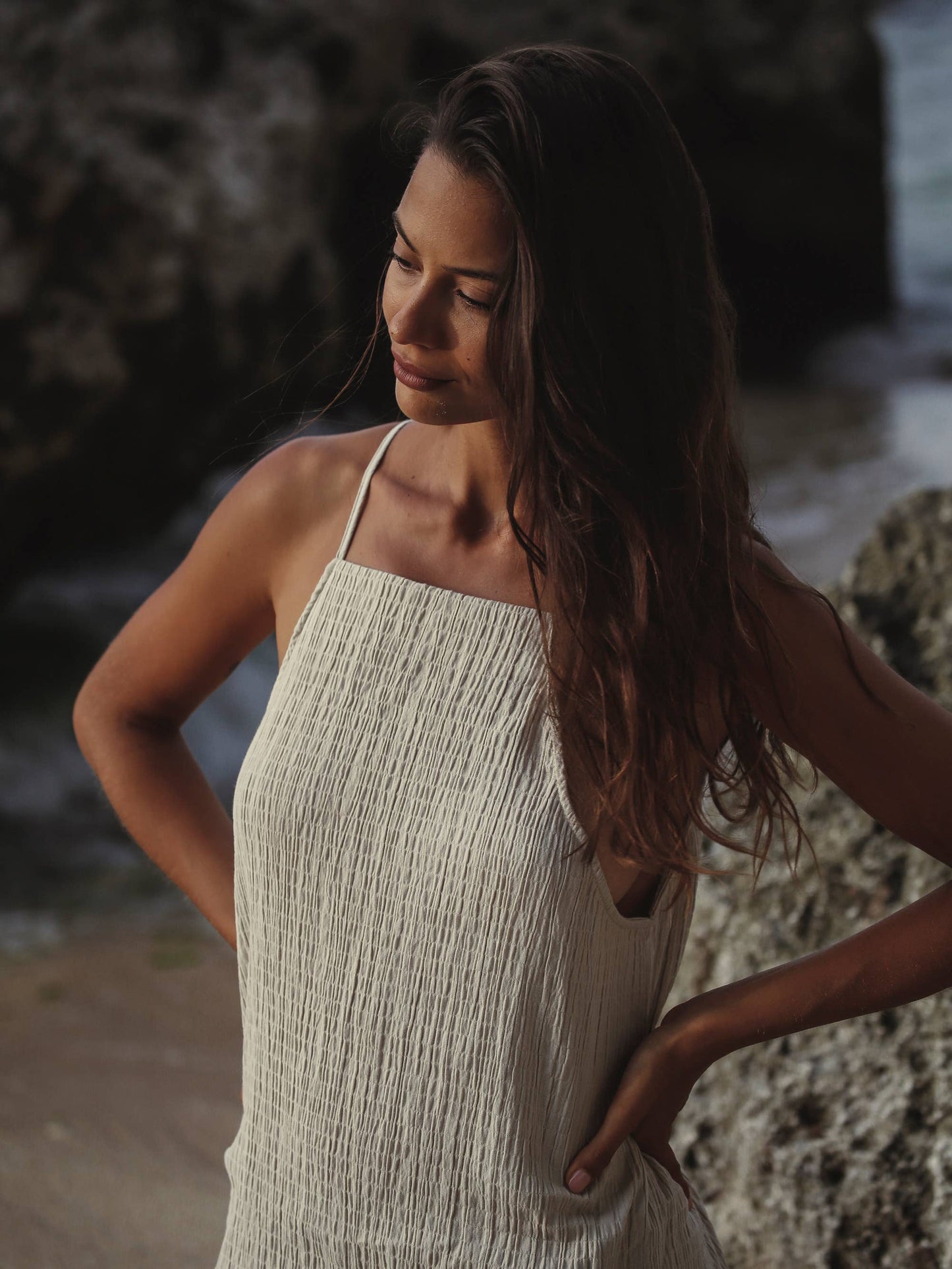 The Handloom - Siesta Dress - Oatmeal: Oatmeal / S/M