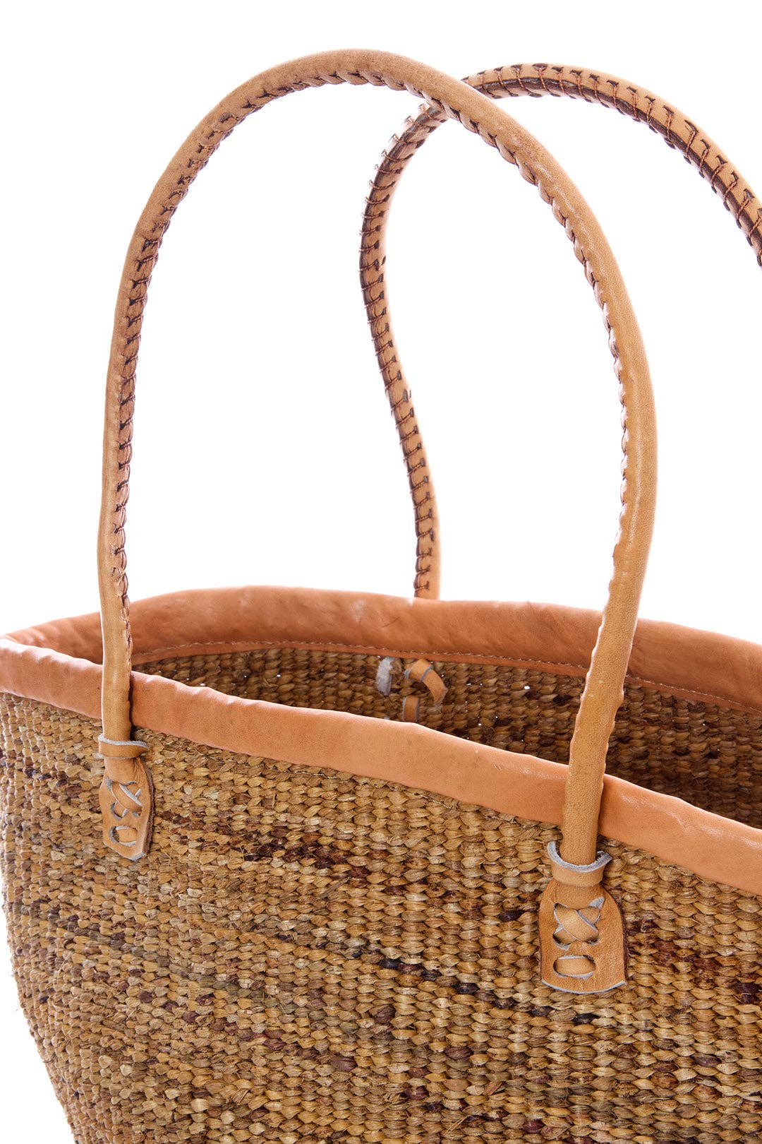 Swahili | AFRICAN MODERN - Kenyan Banana Fiber and Leather Tote Bag