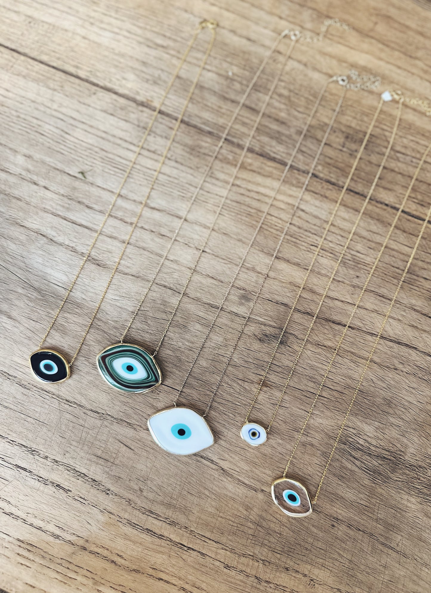 Greek mati eye pendant necklace