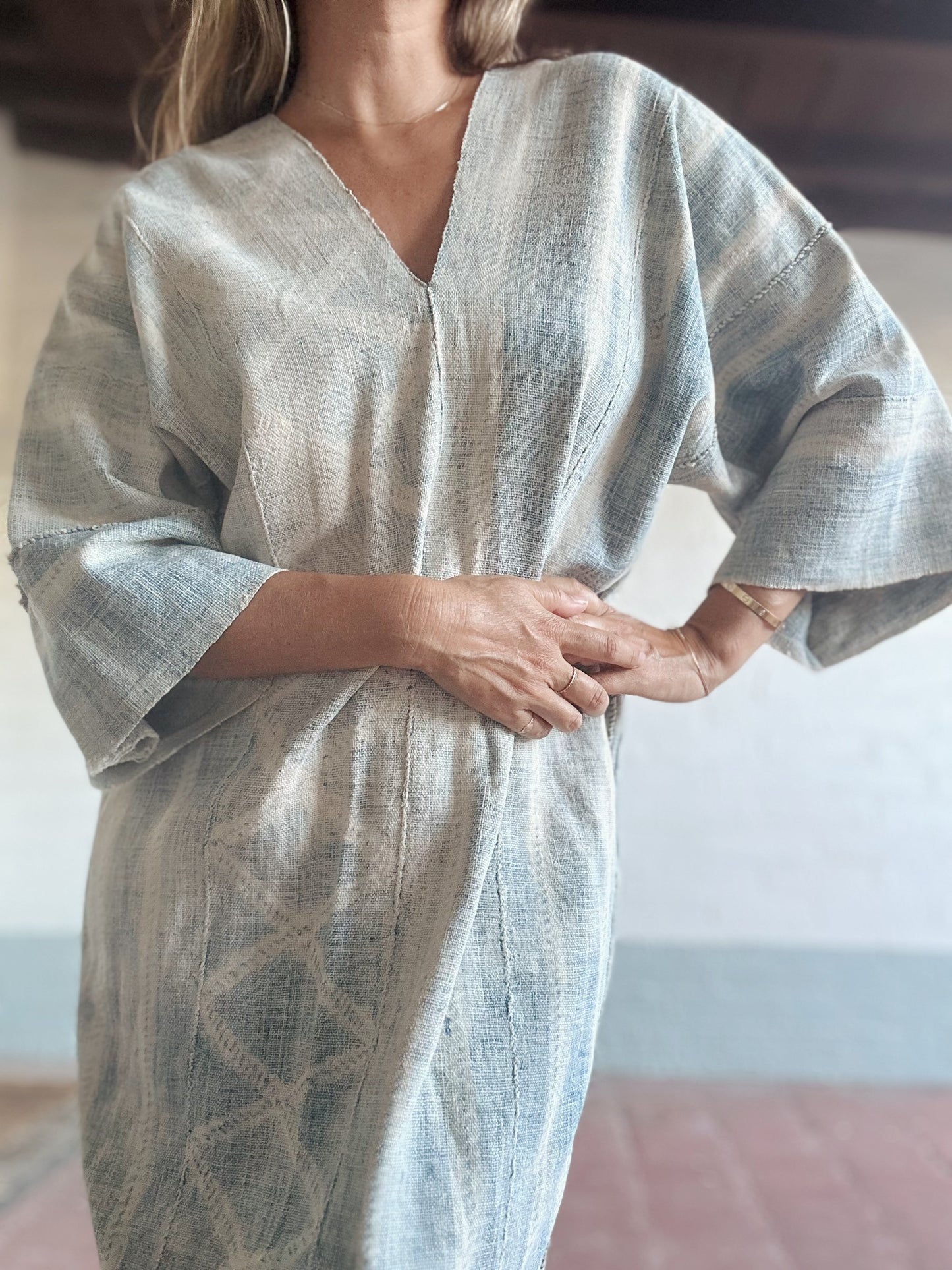 Handmade Mesa Dress in Vintage African Indigo by Summer Vega