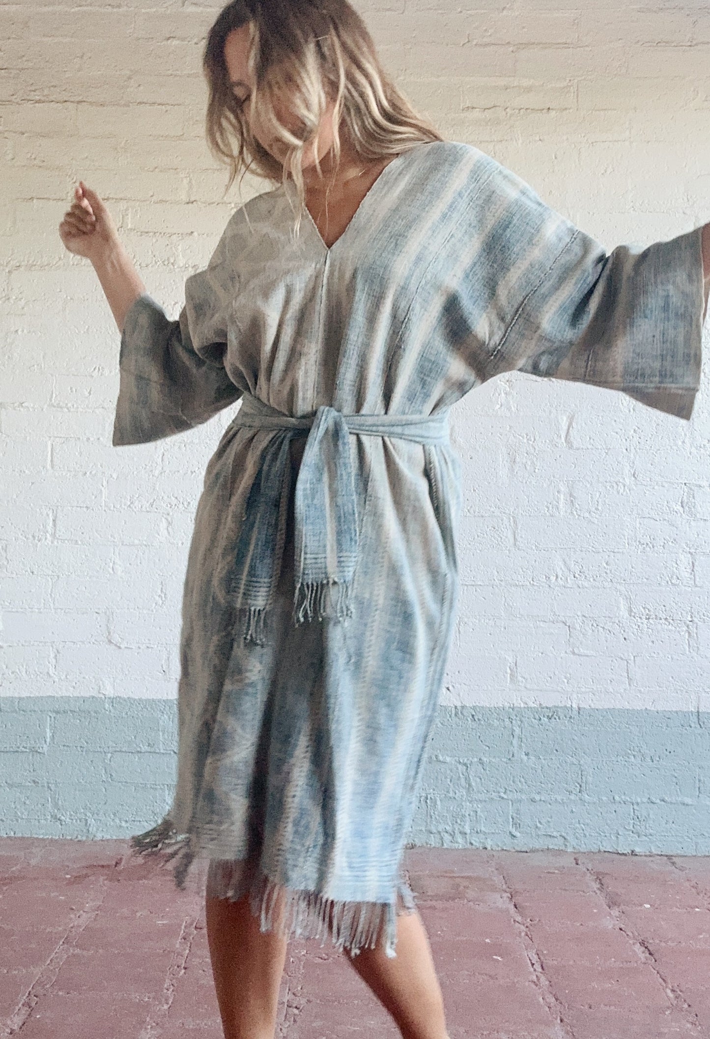 Handmade Mesa Dress in Vintage African Indigo by Summer Vega