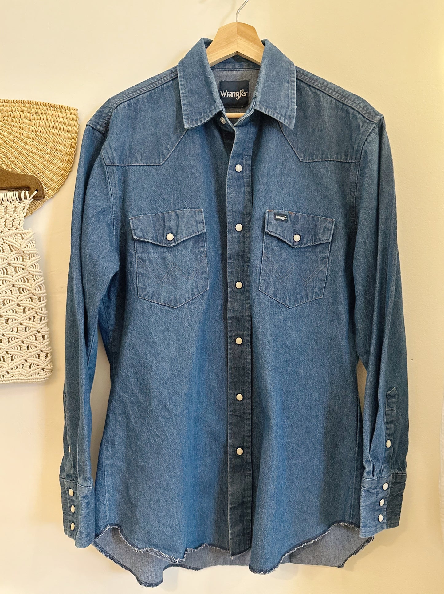 Vintage Wrangler denim button up shirt jacket