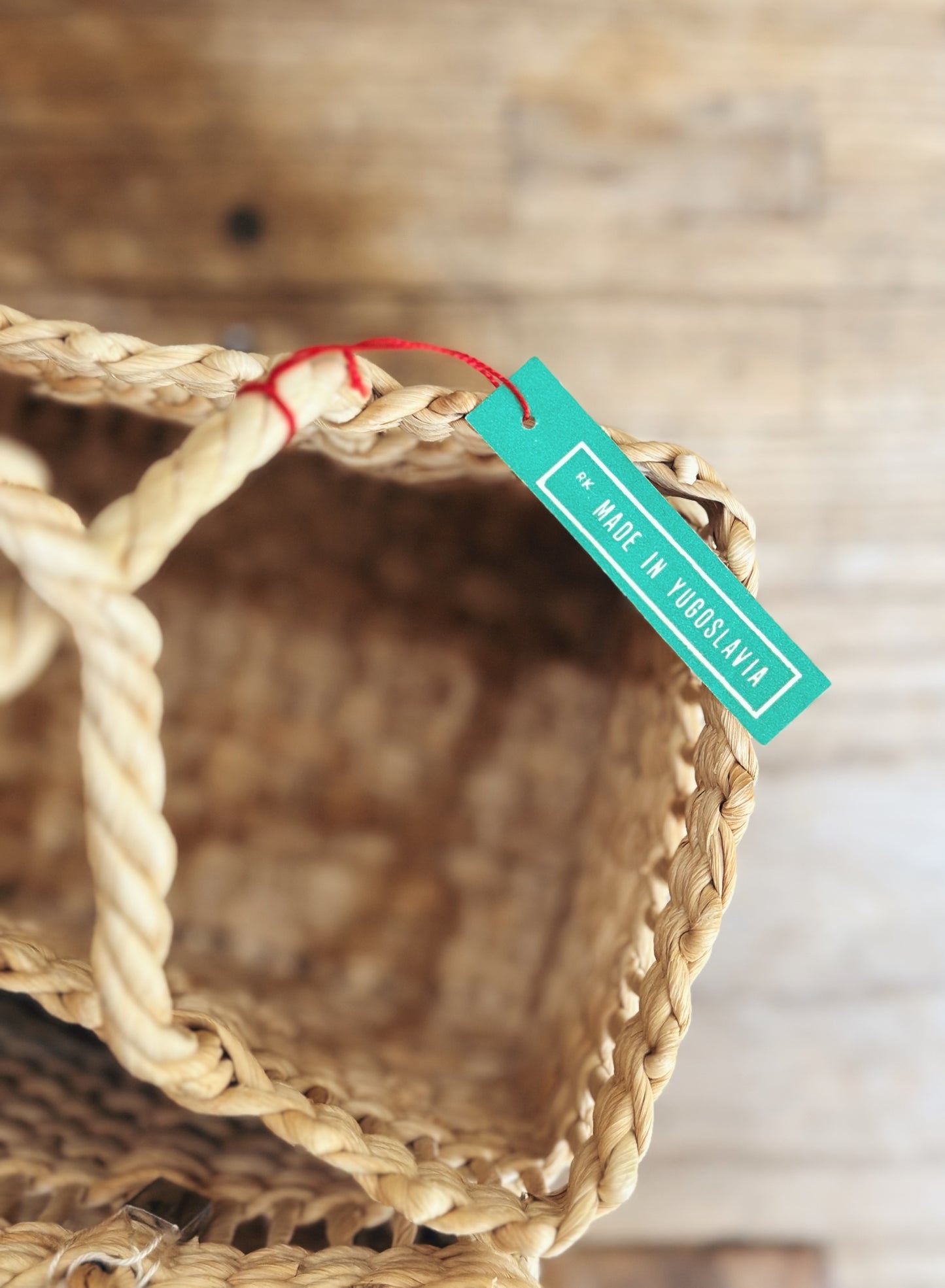 Vintage woven straw bag