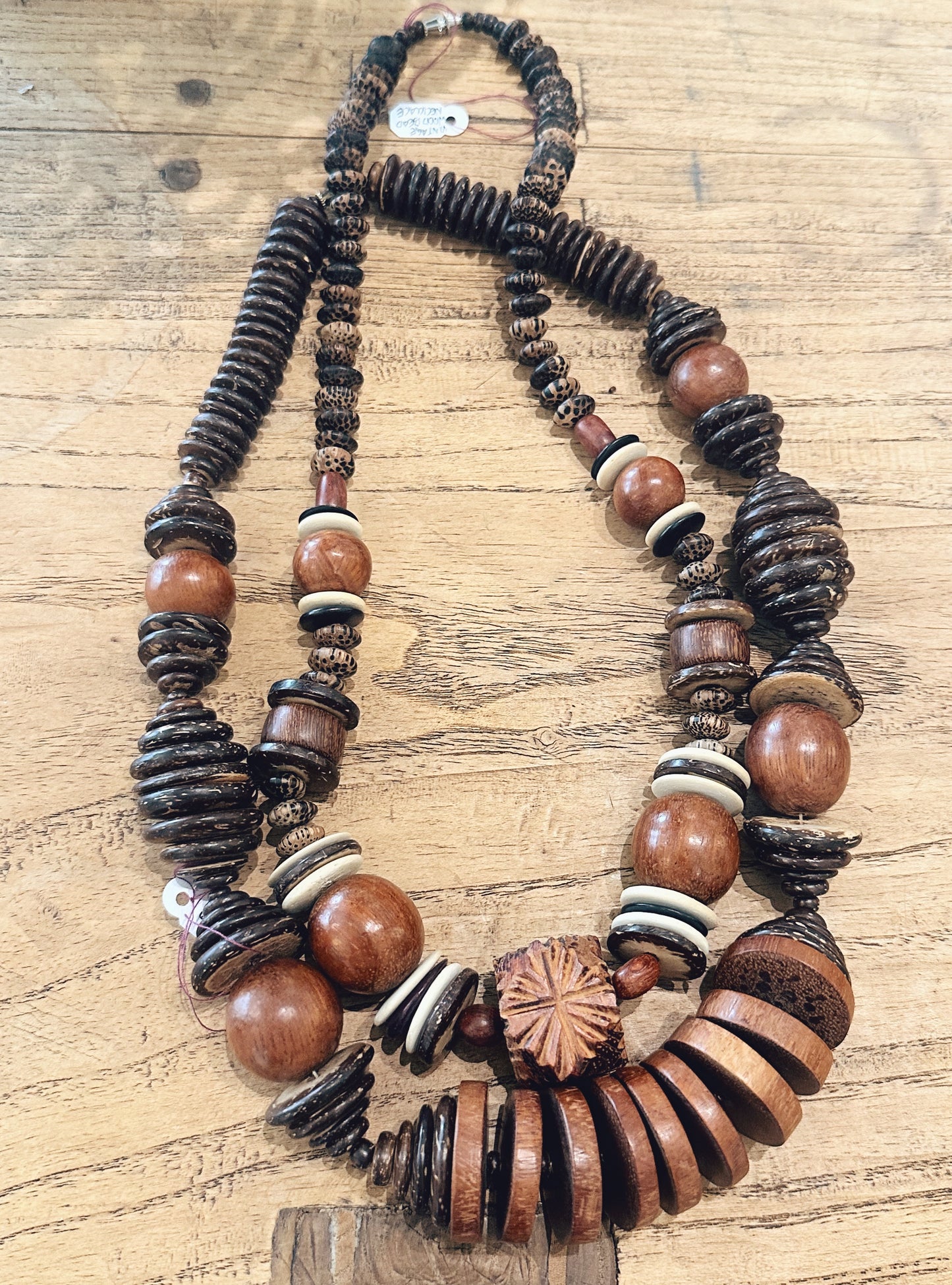 Vintage Wooden Bead Necklaces - for Marlene