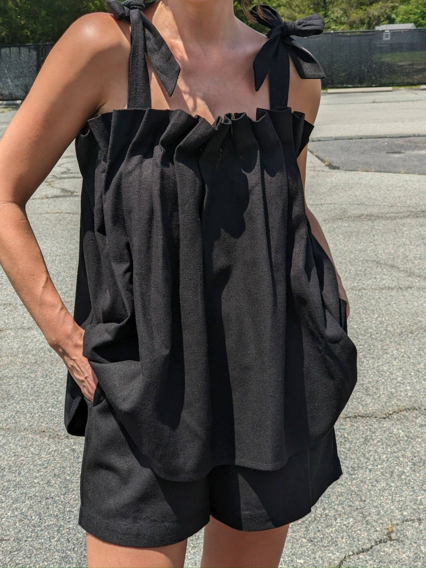 Na Nin - Dimitri Woven Silk Short in Black