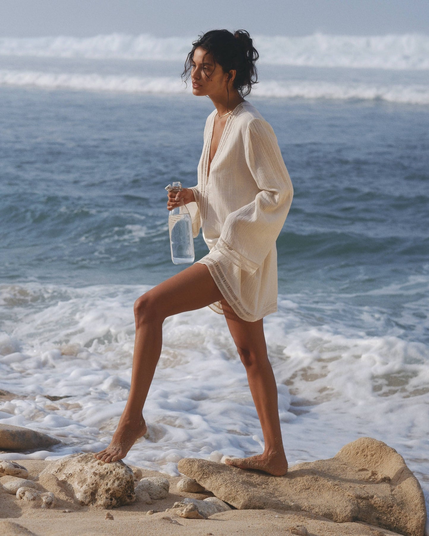 The Handloom - Positano Dress - Natural: Natural / S/M