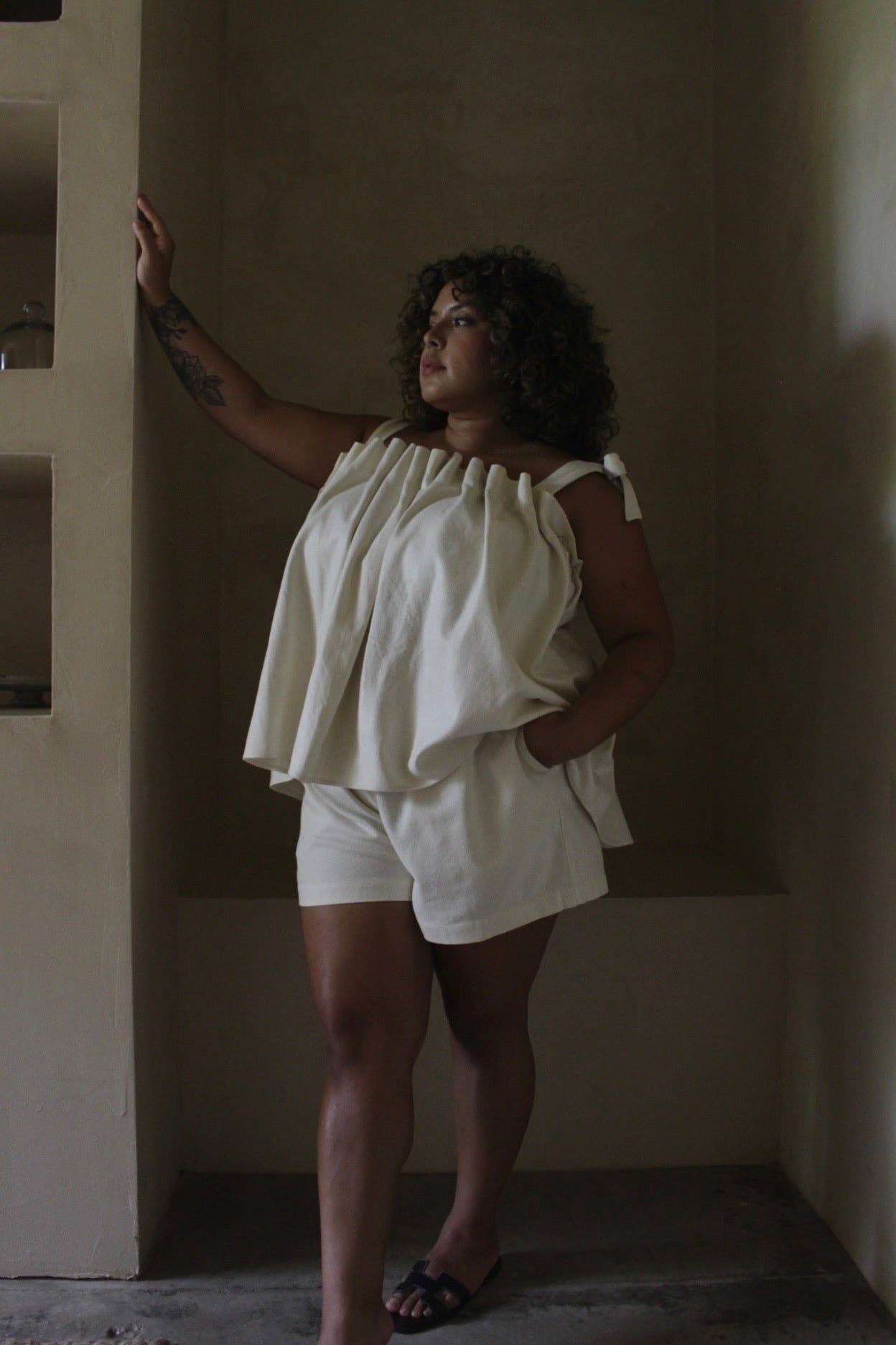 Na Nin - Dimitri Woven Silk Short in Natural