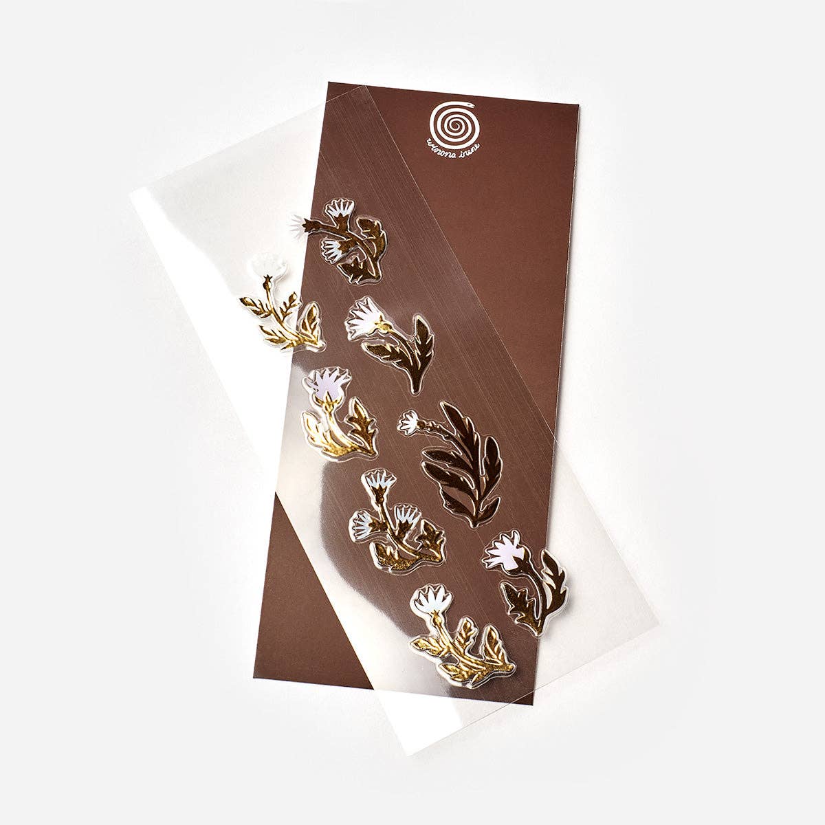 WINONA IRENE - Mini Thistle Flower Gold Foil Sticker Sheet