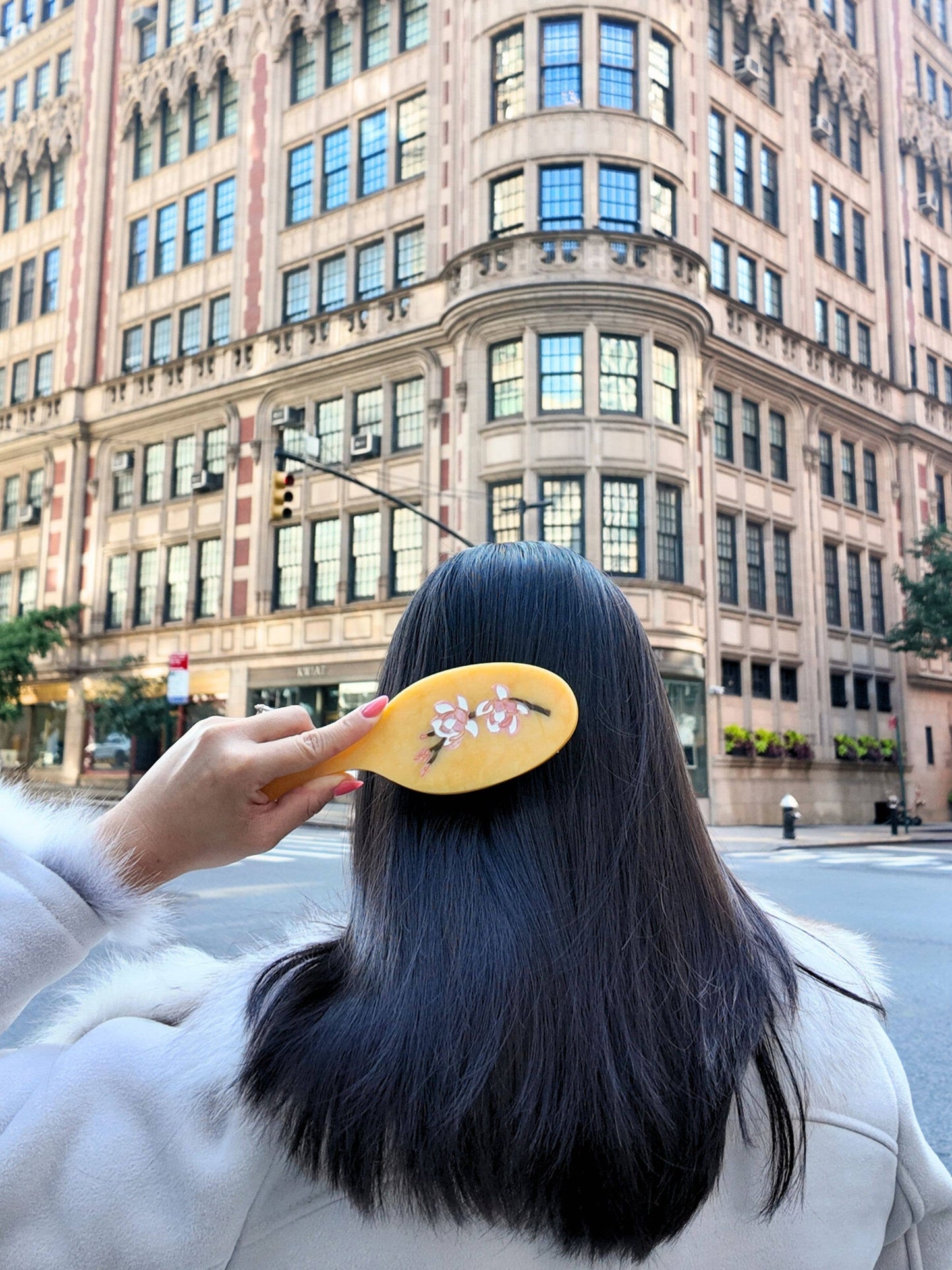 Solar Eclipse - Hand-painted Magnolia Great Hair Day Brush | Eco-Friendly