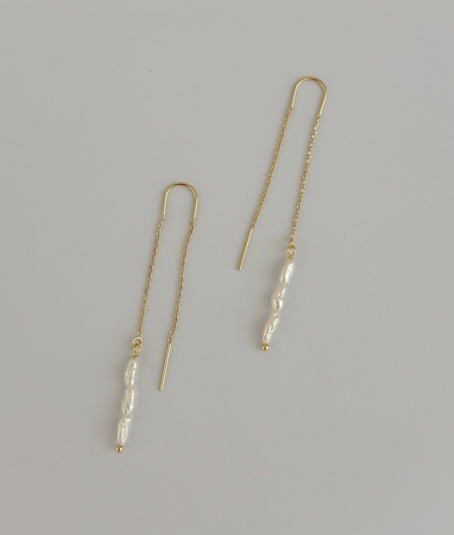 Tramps+Thieves - Little Pearl Threader Earrings