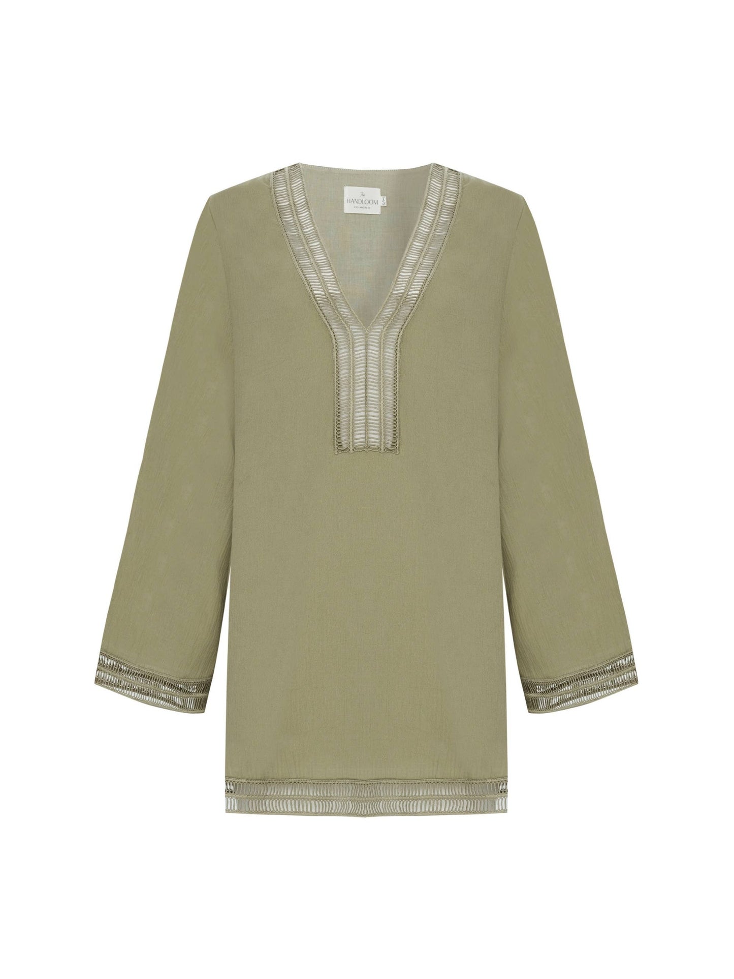 The Handloom - Positano Dress - Khaki Green: Khaki Green / S/M