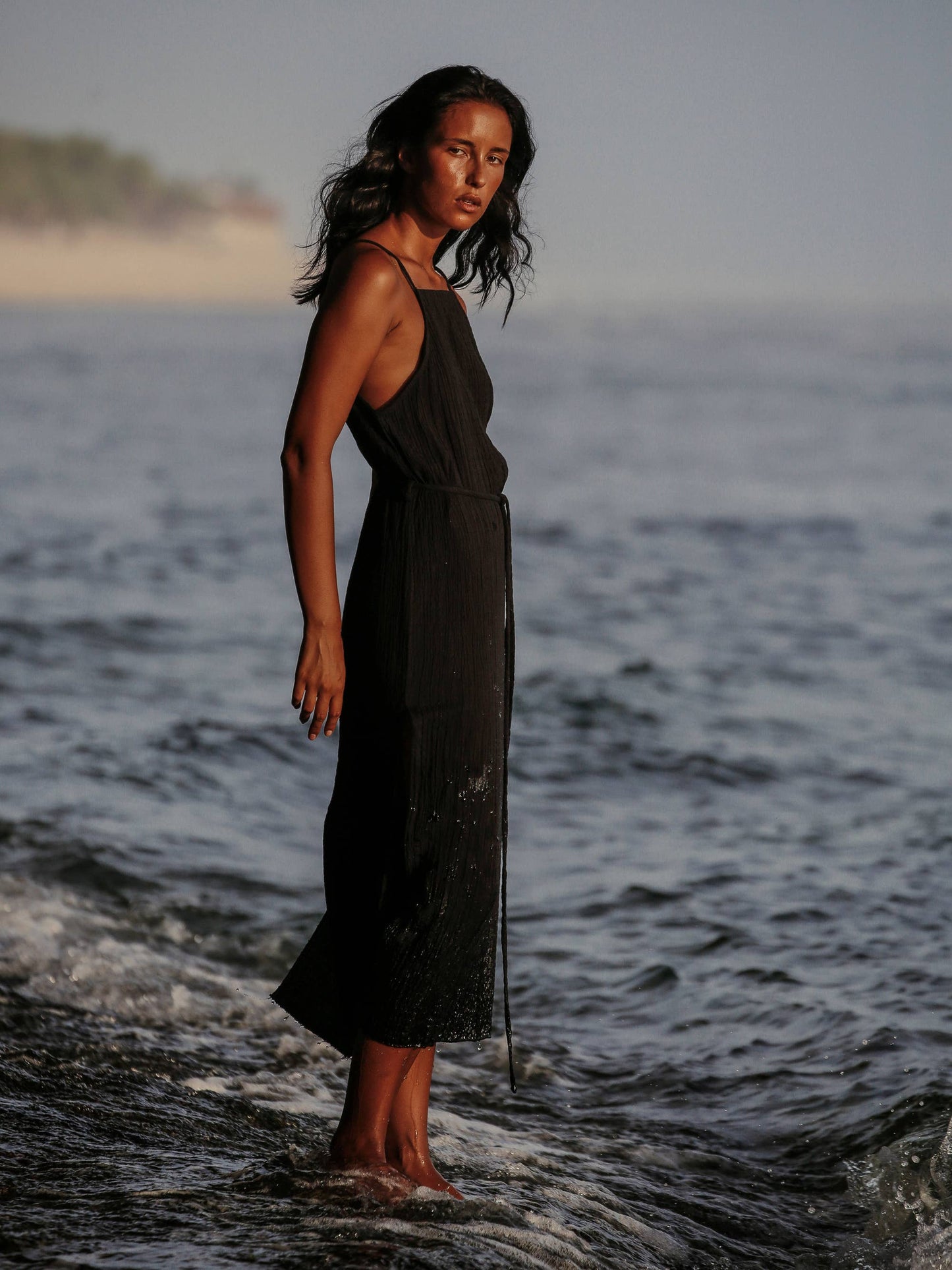 The Handloom - Siesta Dress - Black: Black / M/L