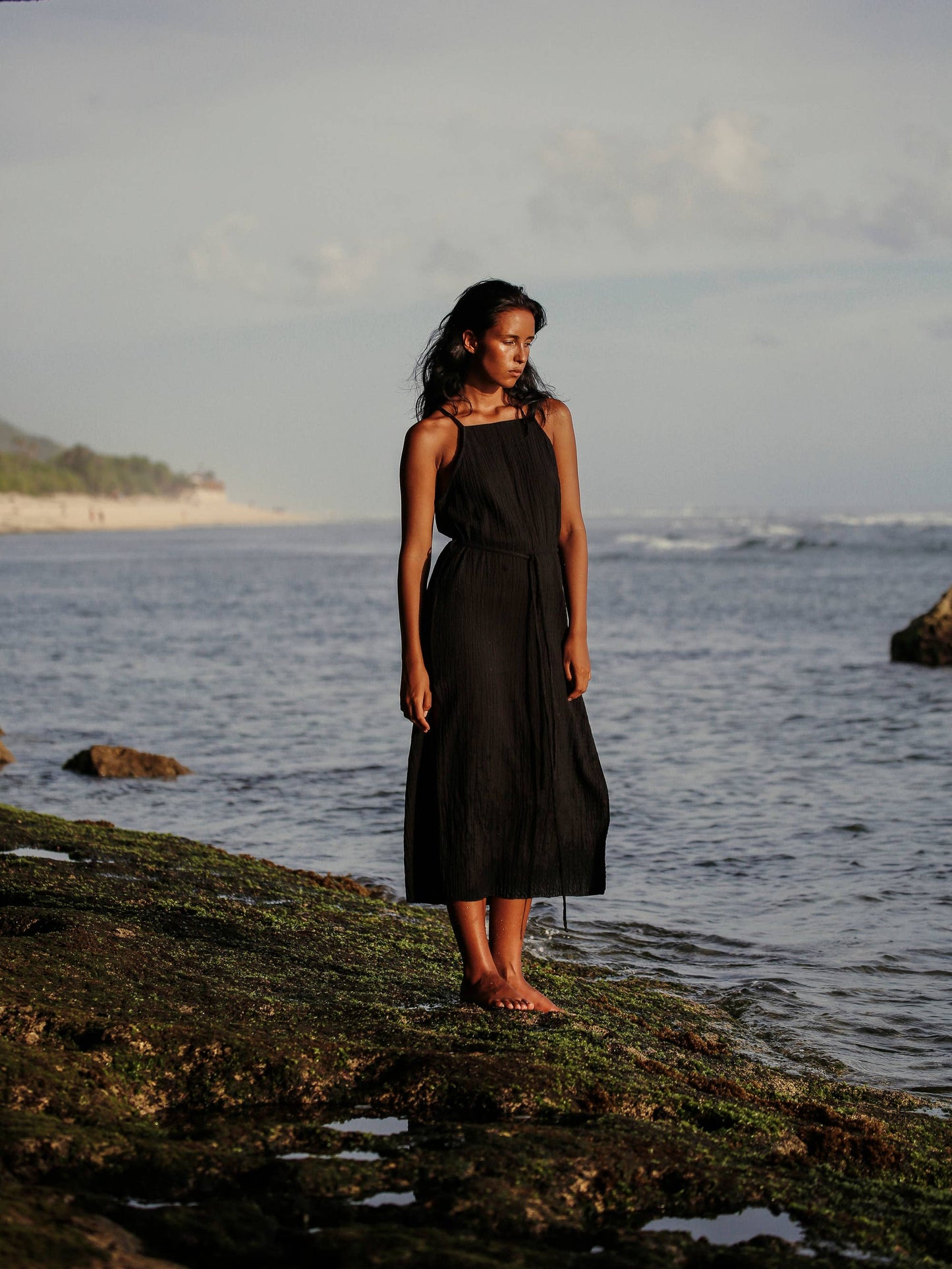 The Handloom - Siesta Dress - Black: Black / M/L