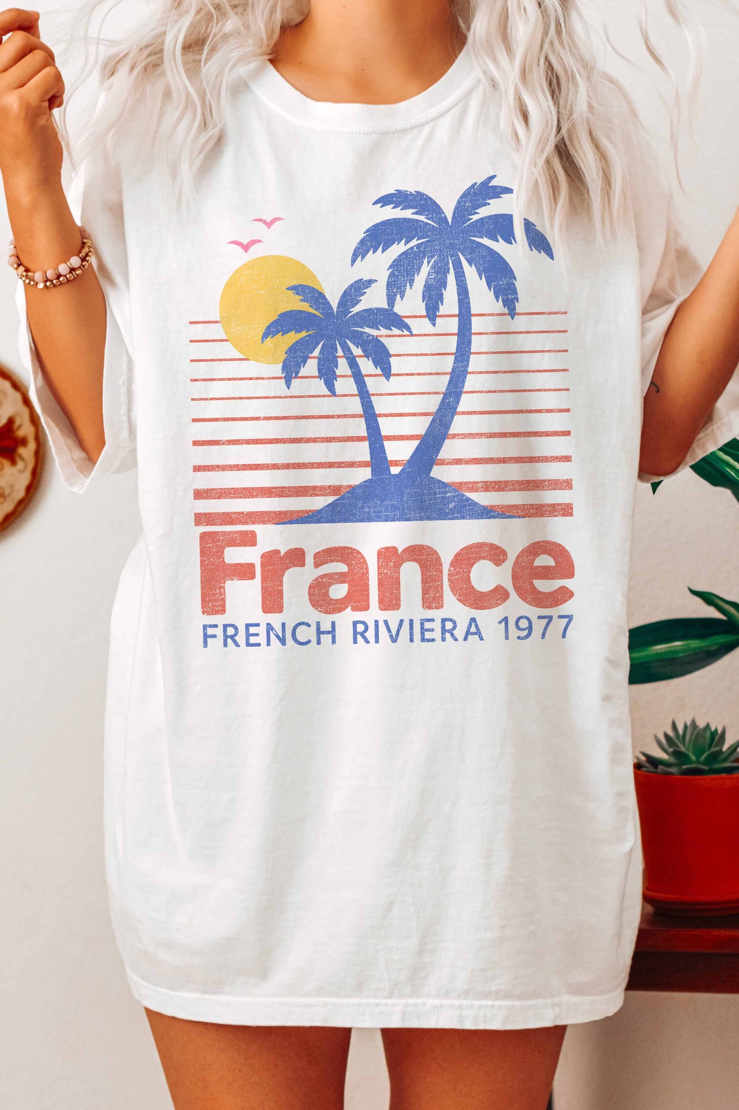 FRANCE FRENCH RIVIERA OVERSIZED TEE