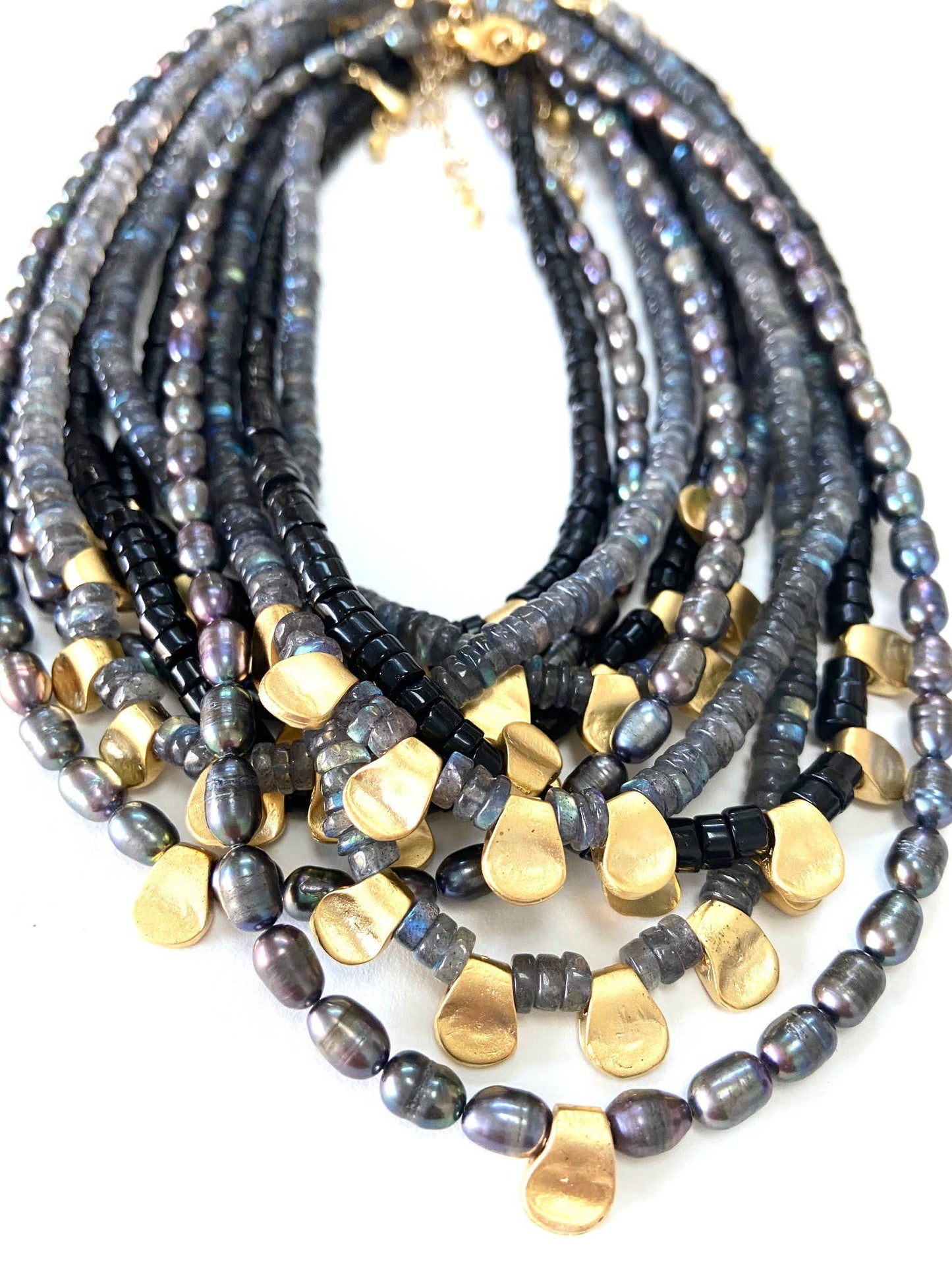 Heather Kahn - Penta Collar Necklace : Labradorite