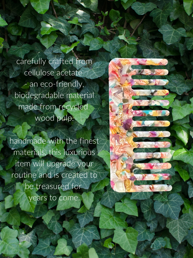 Solar Eclipse - Detangling Wide Tooth Hair Comb | Eco-Friendly Acetate
