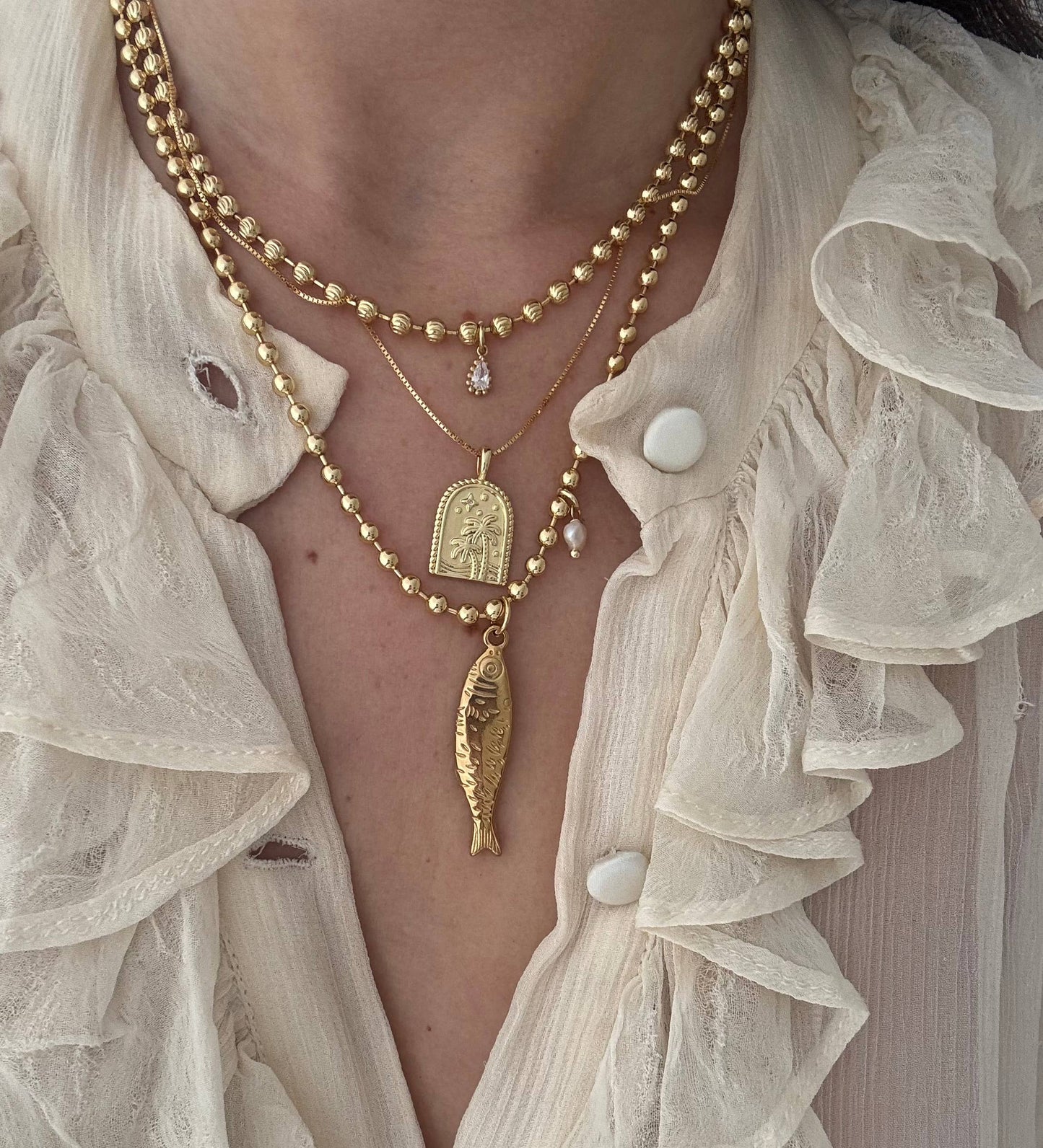 Tramps+Thieves - Perla y Pes Necklace