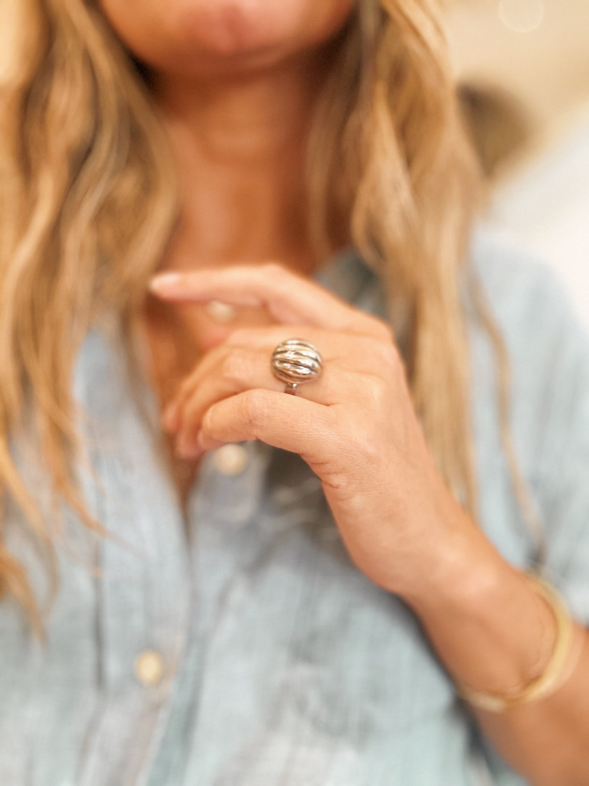 Vintage Spanish sterling dome ring