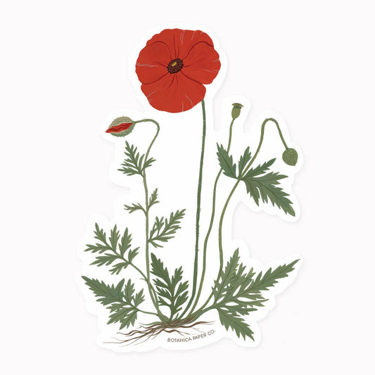 Botanica Paper Co. - POPPY | CLEAR VINYL STICKER