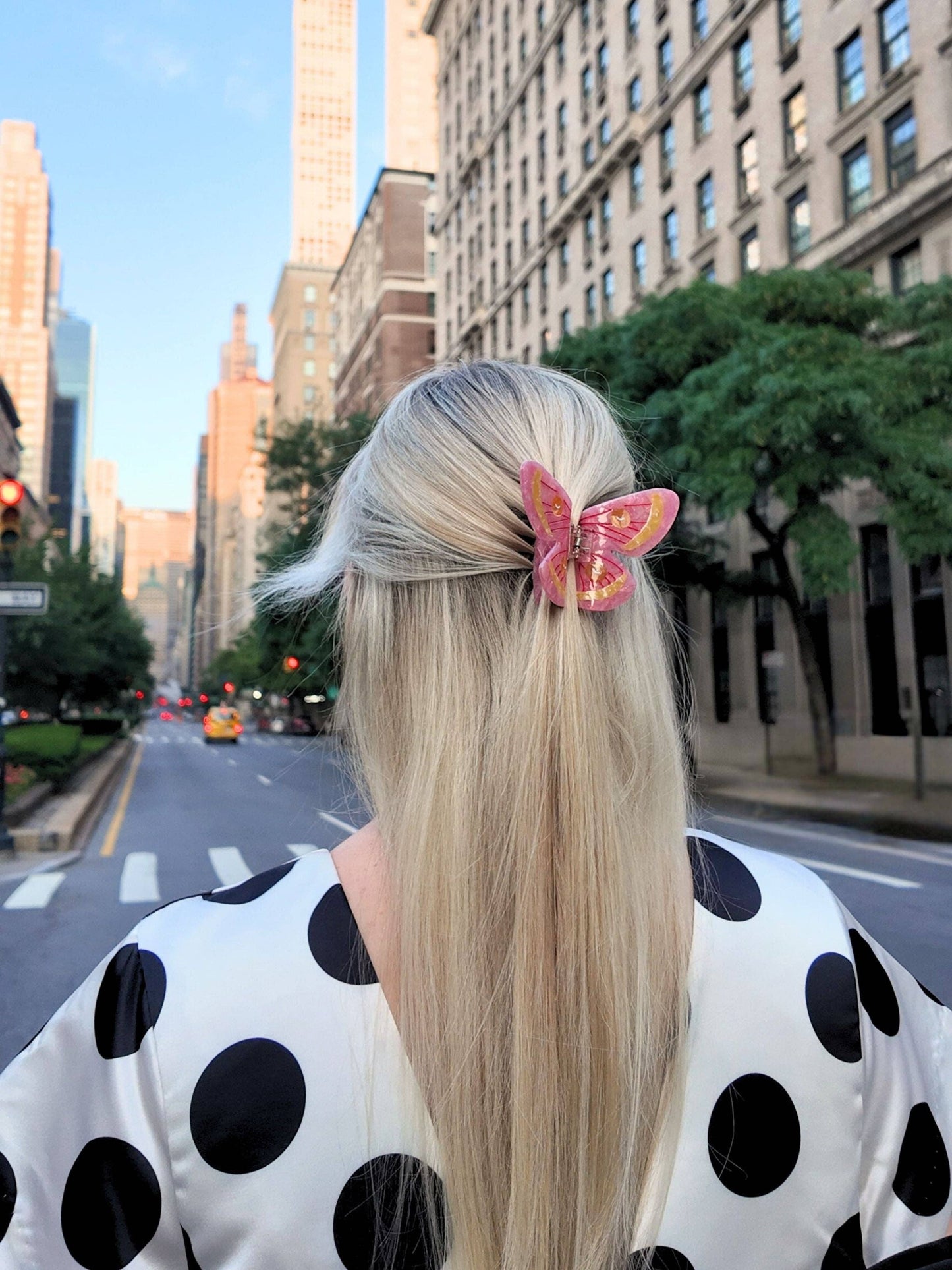 Solar Eclipse - Hand-painted Emperor Silk Moth Claw Hair Clip | Eco-Friendly: Brown