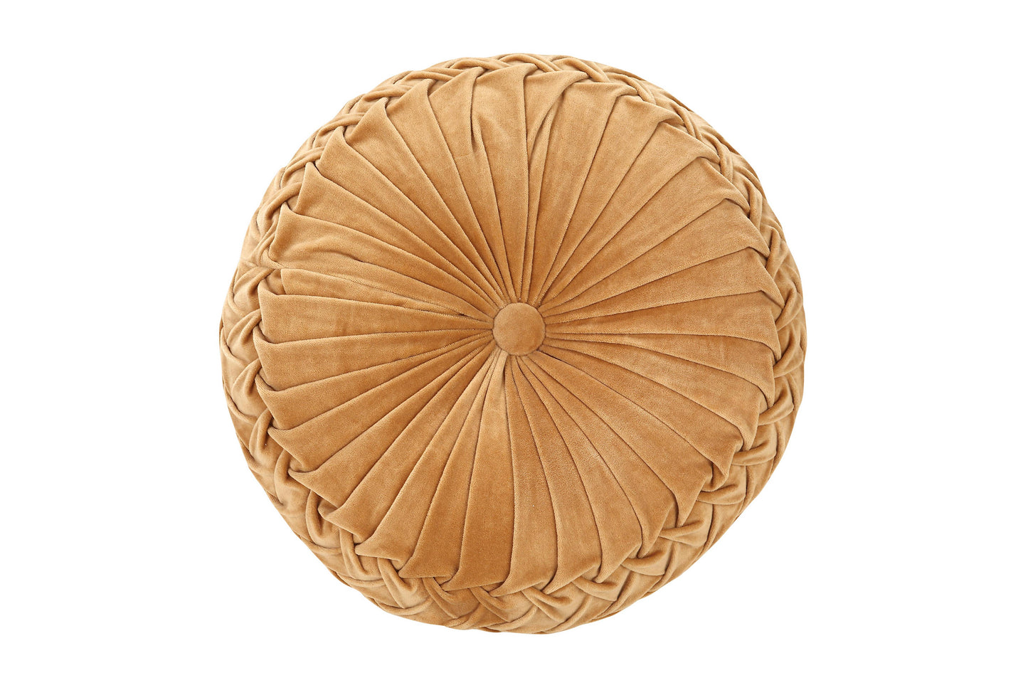 Casa Amarosa - Velvet Round Handmade Pillow, Clay - 16 Inch