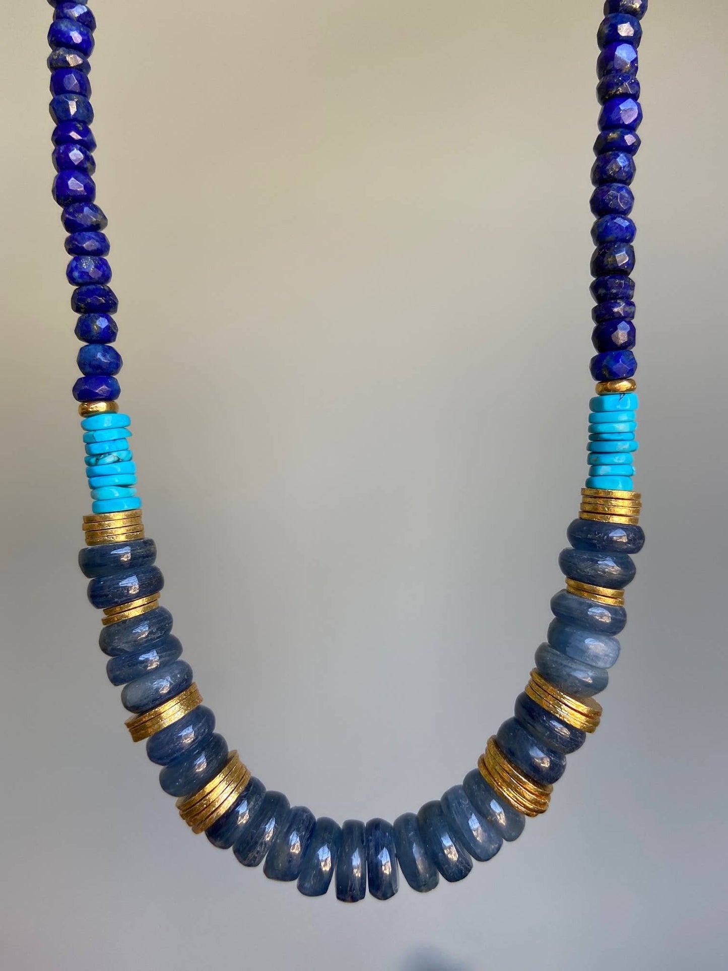 Heather Kahn - Greek Islands Collar Necklace: Peach Moonstone/Tiger's Eye