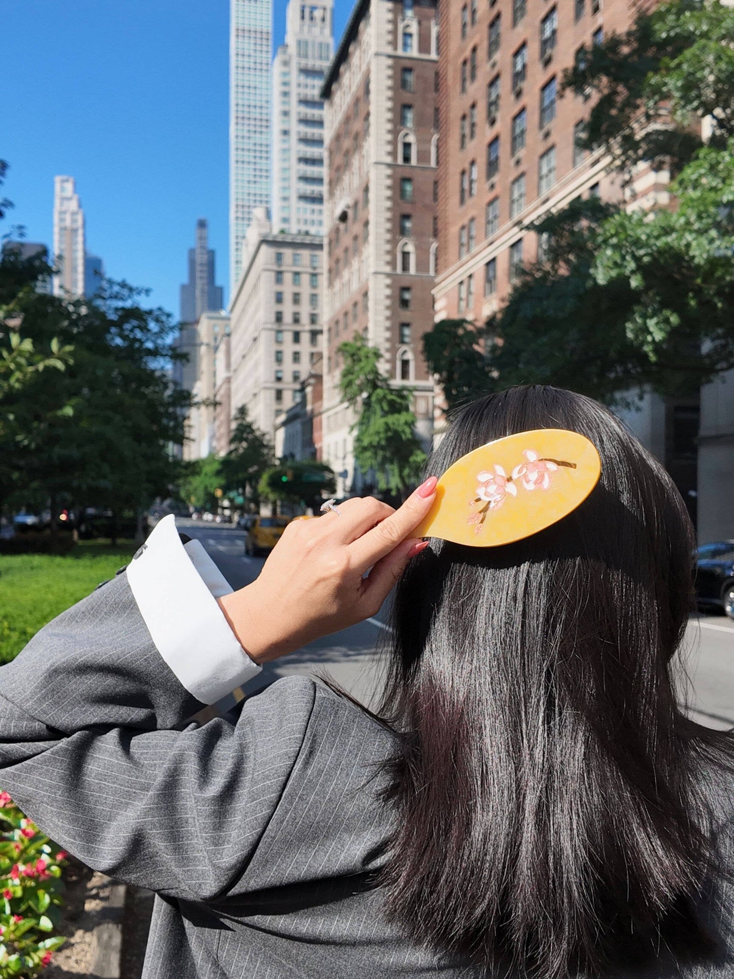 Solar Eclipse - Hand-painted Magnolia Great Hair Day Brush | Eco-Friendly