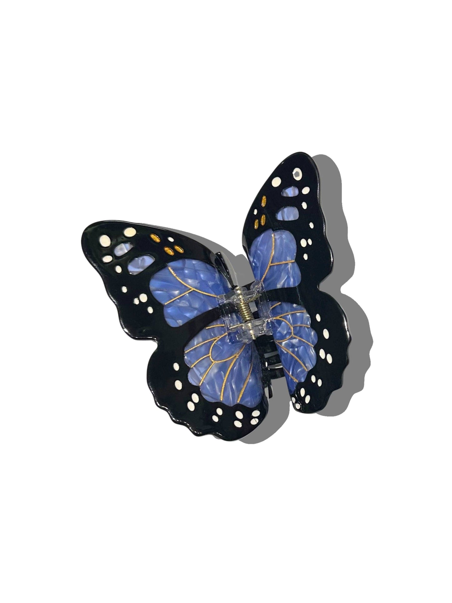 Solar Eclipse - Hand-painted Monarch Butterfly Claw Hair Clip | Eco-Friendly: Orange