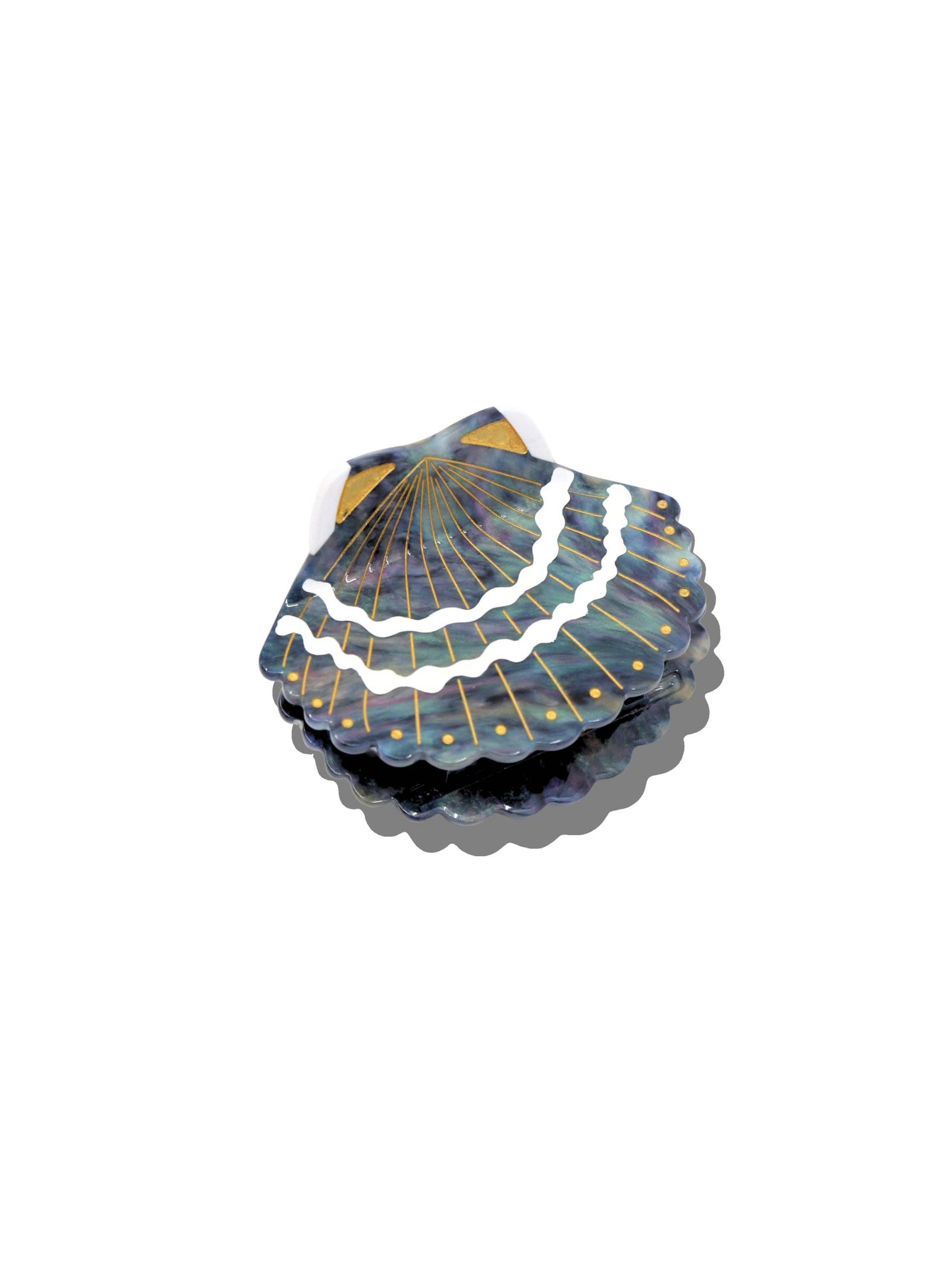 Solar Eclipse - Hand-painted Seashell Claw Hair Clip | Eco-Friendly: Mother of Pearl - Limited Edition