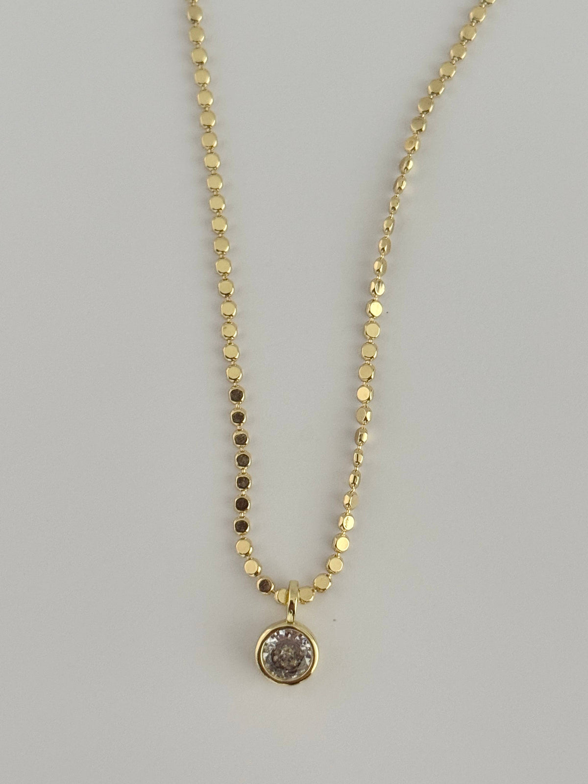 Dainty Bezel Charm Necklace
