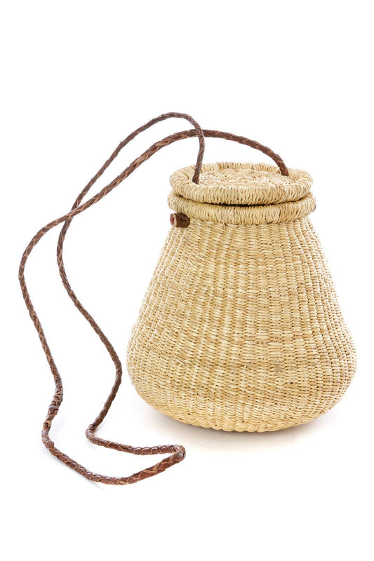 Swahili | AFRICAN MODERN - Ghanaian Rambling Rose Lidded Basket Purse