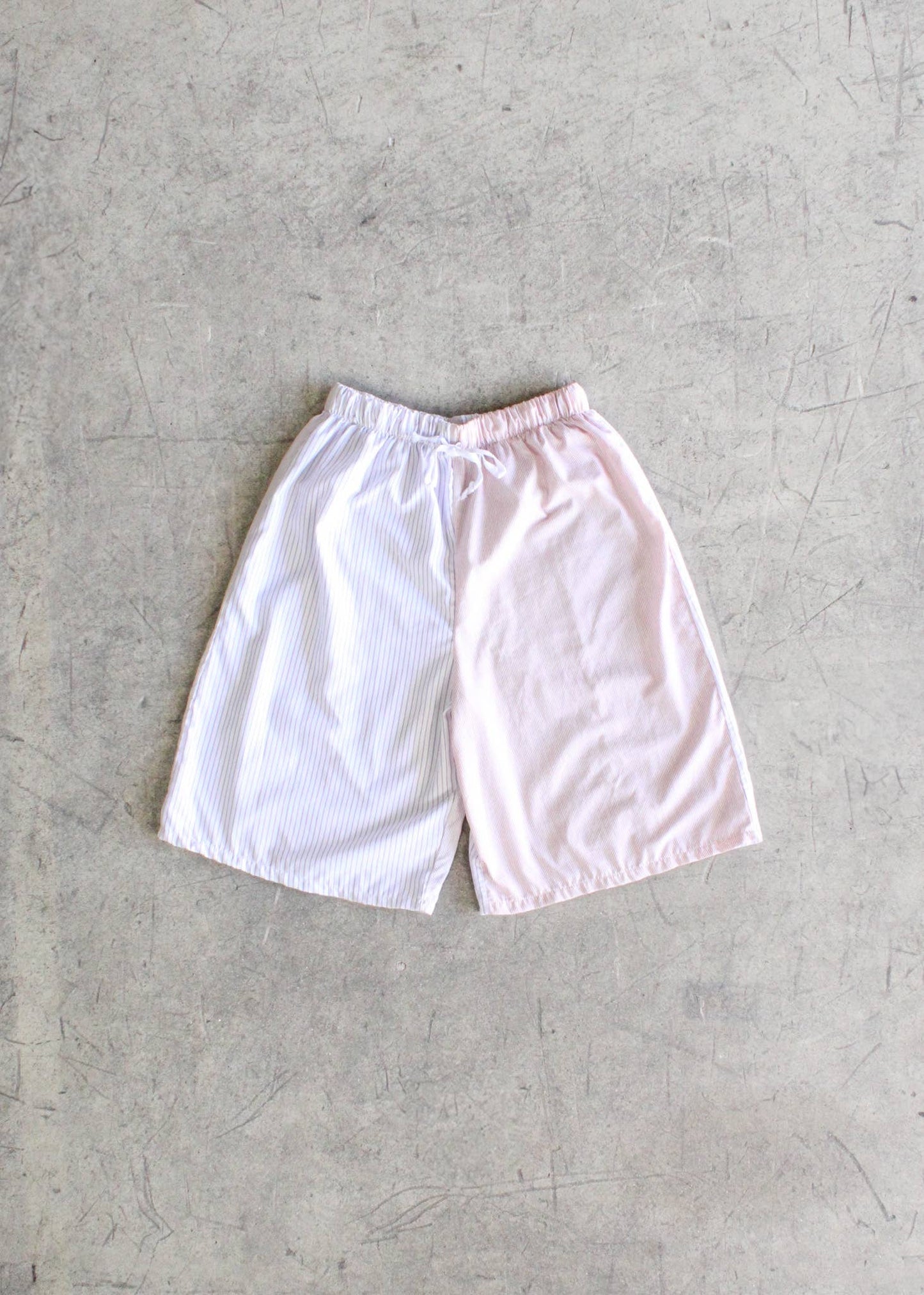 Pieced Striped Wide Leg Jort