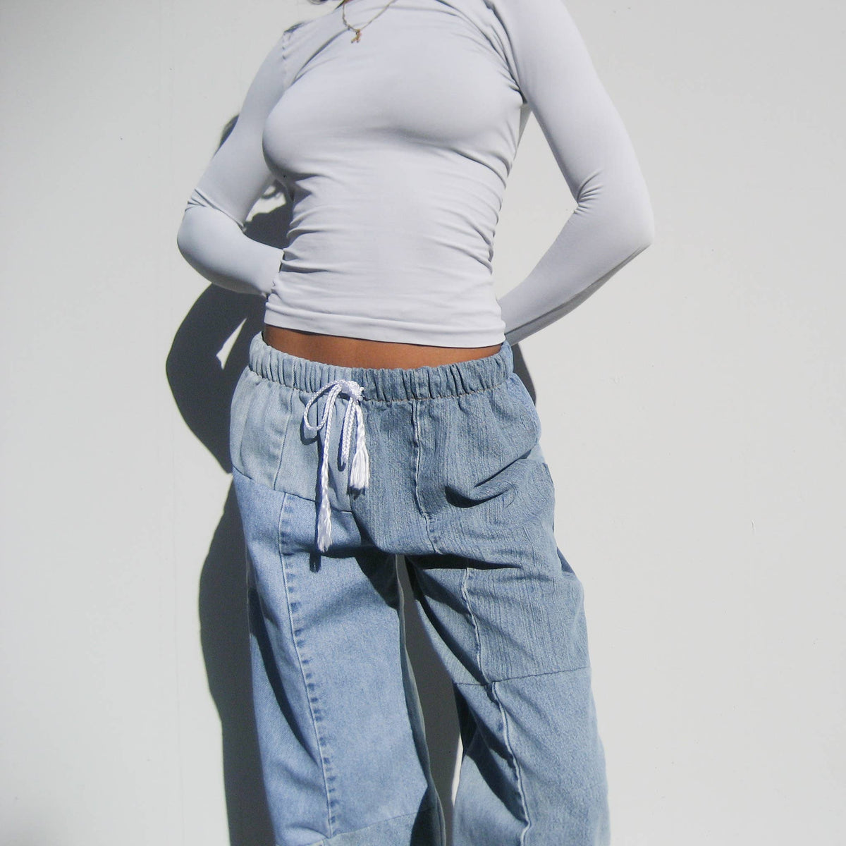 Denim Eco Patchwork Pants